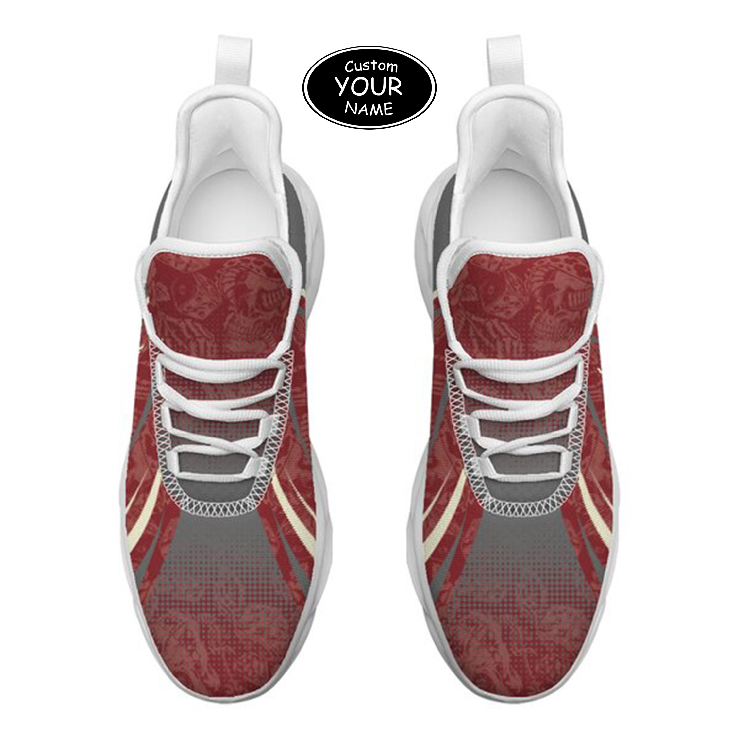 Max Sowl-25-yy-Norman-4-6, Personalized Oklahoma Sooners Custom Max Sowl Shoes, Personalized Skull Sport Footwear, Custom Color-Blocked Running Shoes