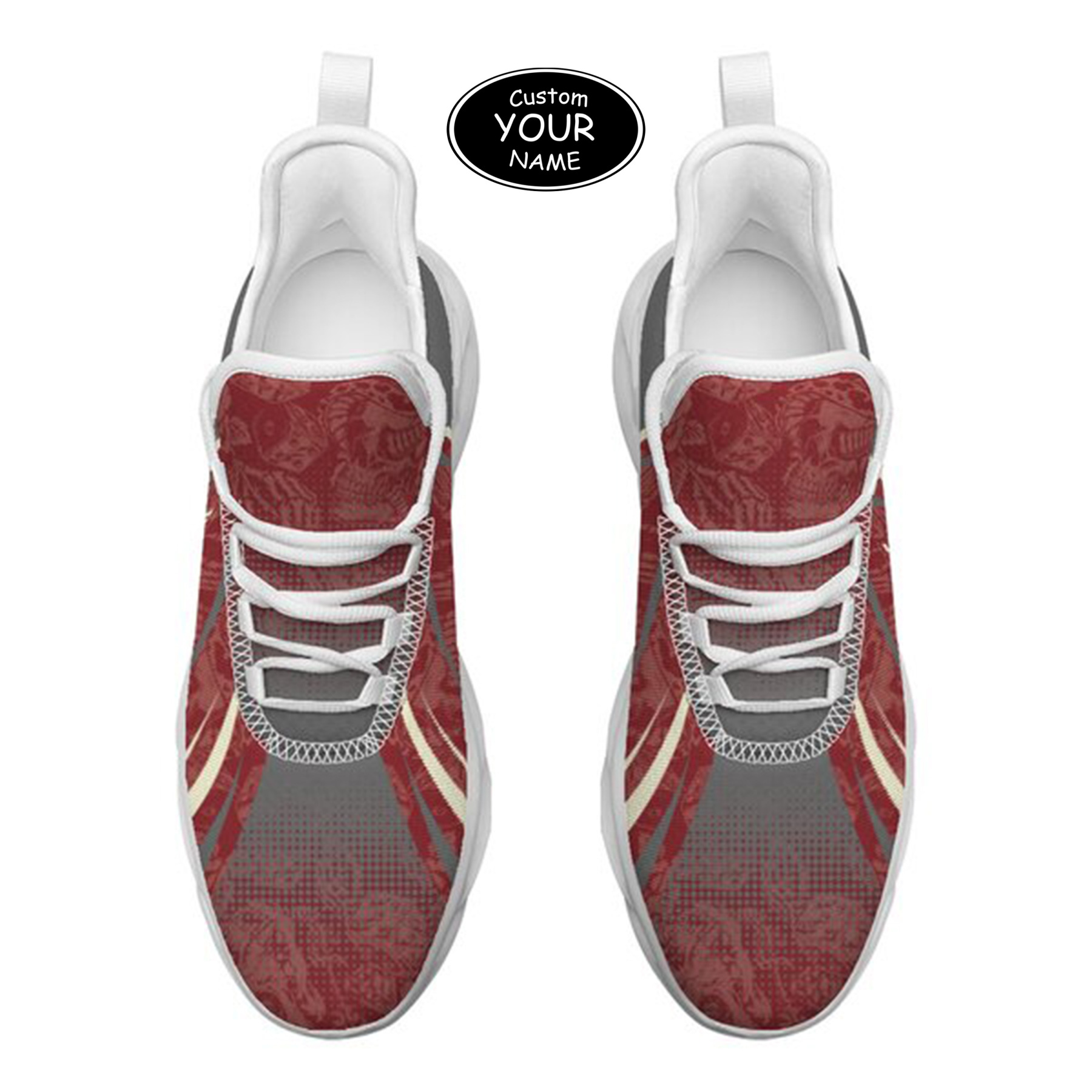 Max Sowl-25-yy-Norman-4-6, Personalized Oklahoma Sooners Custom Max Sowl Shoes, Personalized Skull Sport Footwear, Custom Color-Blocked Running Shoes