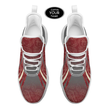 Max Sowl-25-yy-Norman-4-6, Personalized Oklahoma Sooners Custom Max Sowl Shoes, Personalized Skull Sport Footwear, Custom Color-Blocked Running Shoes