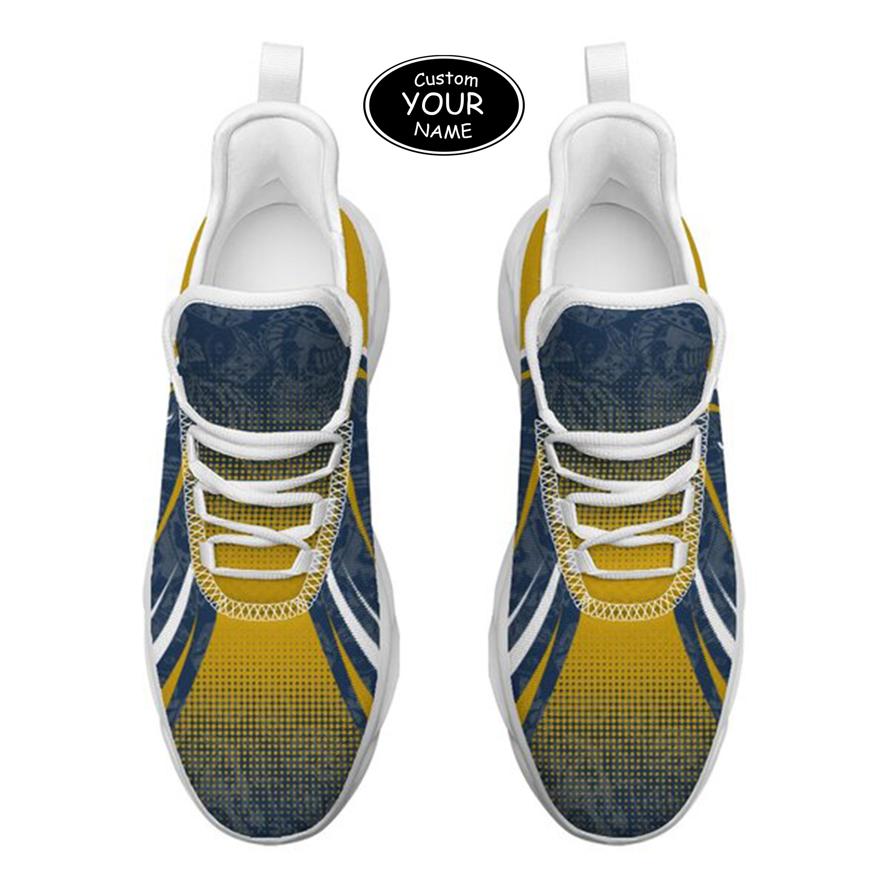 Max Sowl-25-yy-South Bend-5-6, Personalized Notre Dame Fighting Irish Custom Max Sowl Shoes, Personalized Skull Sport Footwear, Custom Color-Blocked Running Shoes