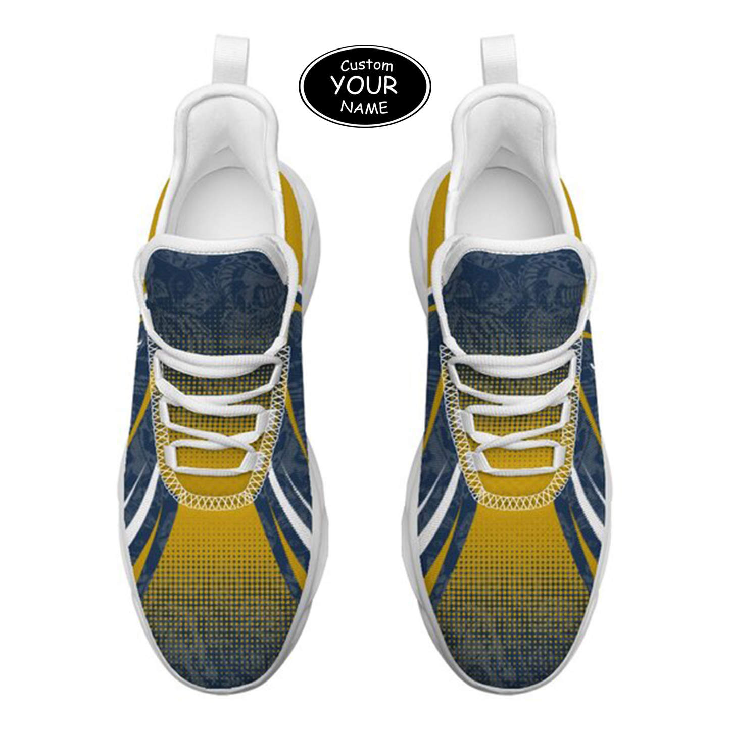 Max Sowl-25-yy-South Bend-5-6, Personalized Notre Dame Fighting Irish Custom Max Sowl Shoes, Personalized Skull Sport Footwear, Custom Color-Blocked Running Shoes