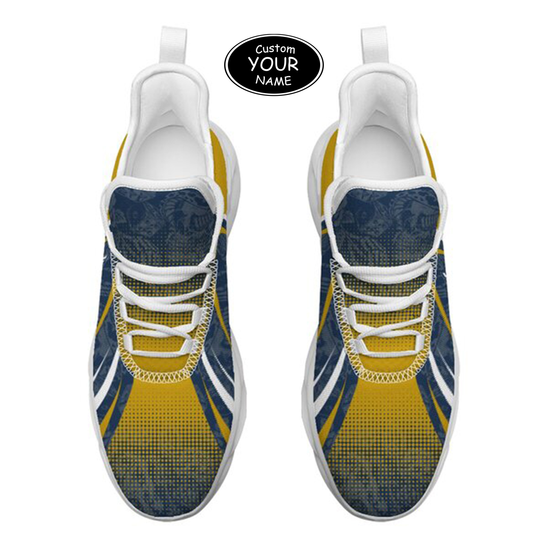 Max Sowl-25-yy-South Bend-5-6, Personalized Notre Dame Fighting Irish Custom Max Sowl Shoes, Personalized Skull Sport Footwear, Custom Color-Blocked Running Shoes