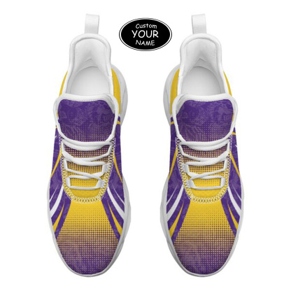 Max Sowl-25-yy-Baton Rouge-6-6, Personalized LSU Tigers Custom Max Sowl Shoes, Personalized Skull Sport Footwear, Custom Color-Blocked Running Shoes