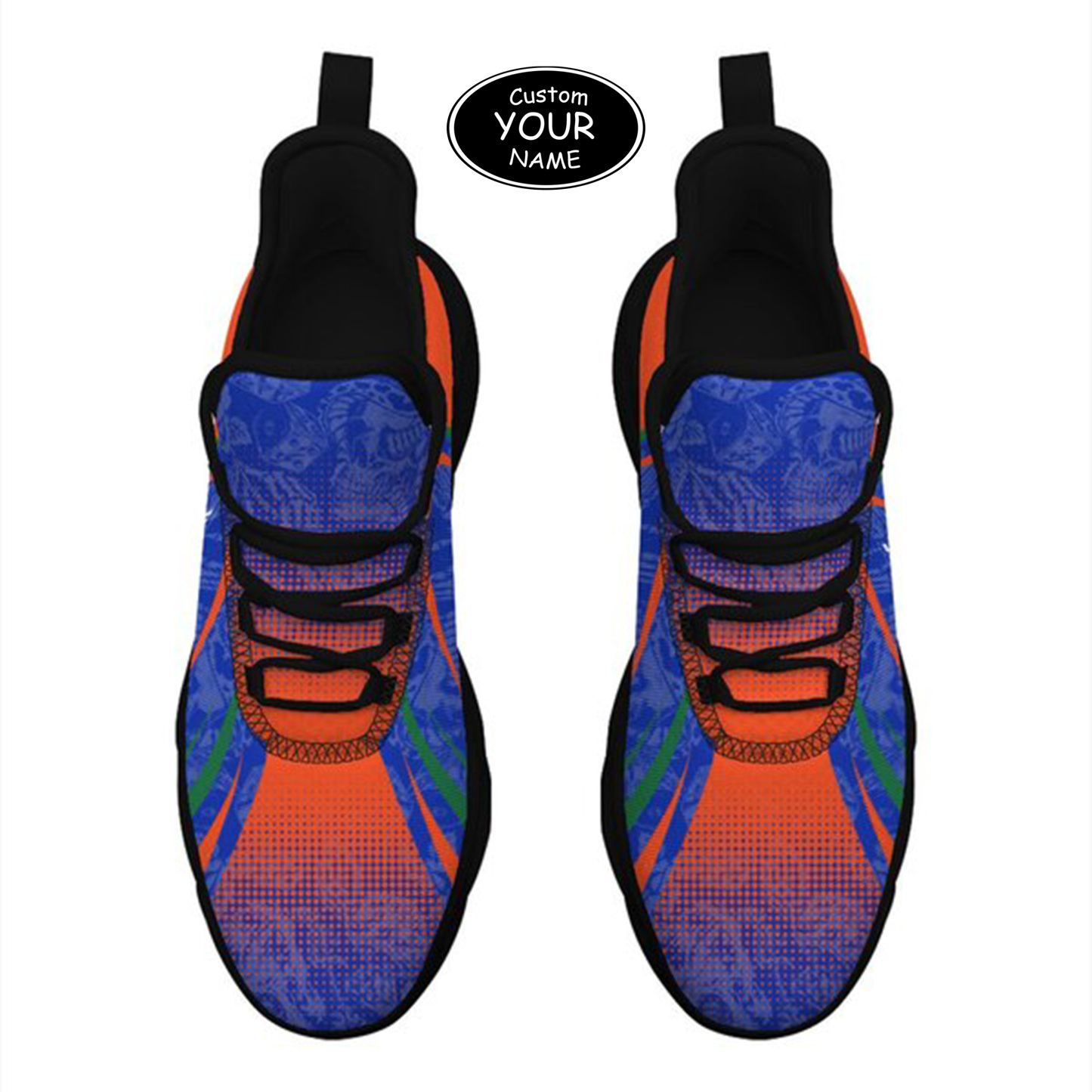 Max Sowl-25-yy-Gainesville-7-6, Personalized Florida Gators Custom Max Sowl Shoes, Personalized Skull Sport Footwear, Custom Color-Blocked Running Shoes