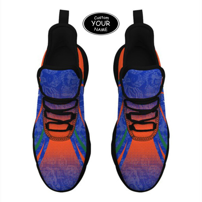 Max Sowl-25-yy-Gainesville-7-6, Personalized Florida Gators Custom Max Sowl Shoes, Personalized Skull Sport Footwear, Custom Color-Blocked Running Shoes