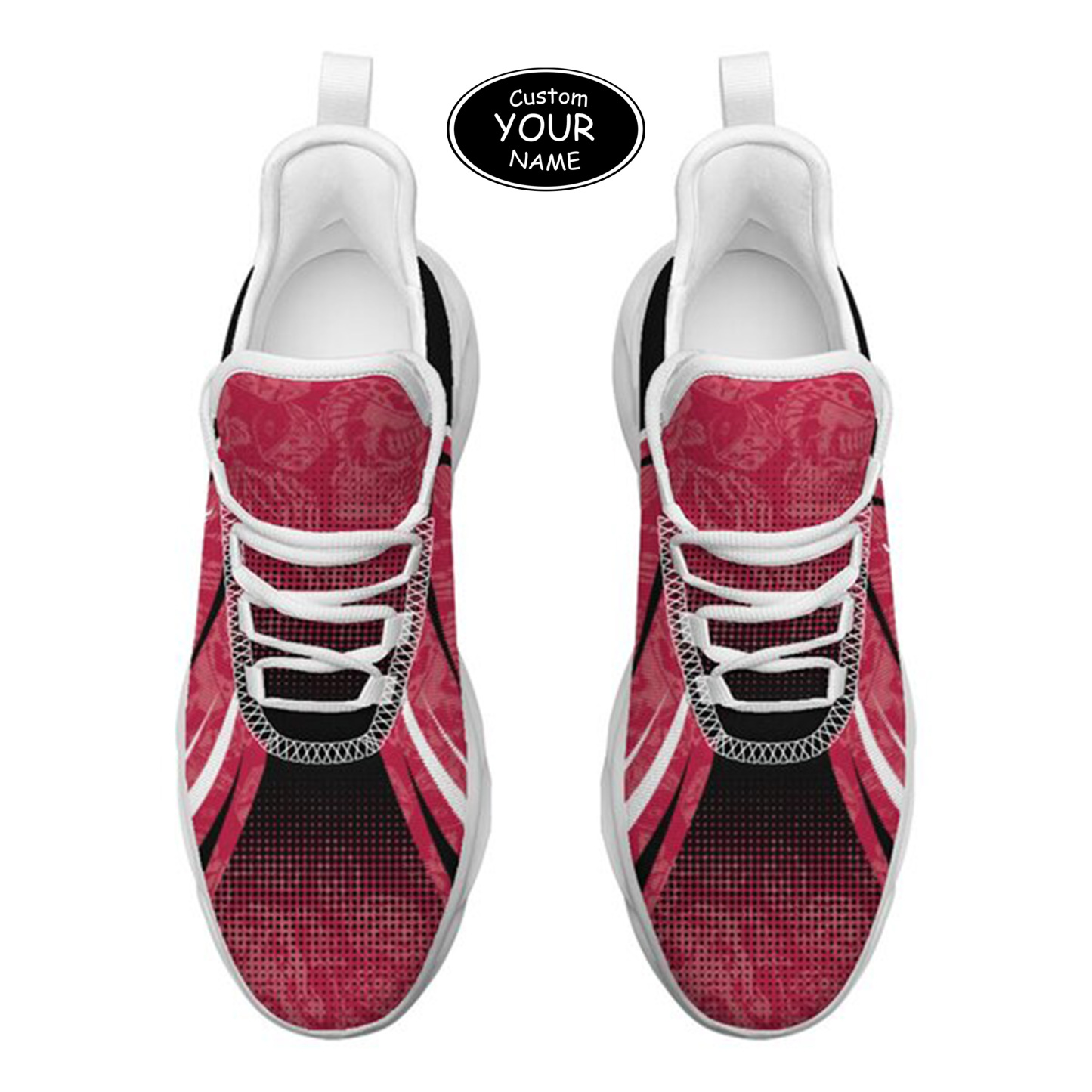 Max Sowl-25-yy-Athens-8-6, Personalized Georgia Bulldogs Custom Max Sowl Shoes, Personalized Skull Sport Footwear, Custom Color-Blocked Running Shoes