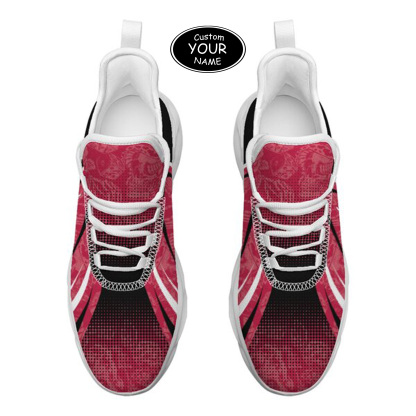 Max Sowl-25-yy-Athens-8-6, Personalized Georgia Bulldogs Custom Max Sowl Shoes, Personalized Skull Sport Footwear, Custom Color-Blocked Running Shoes