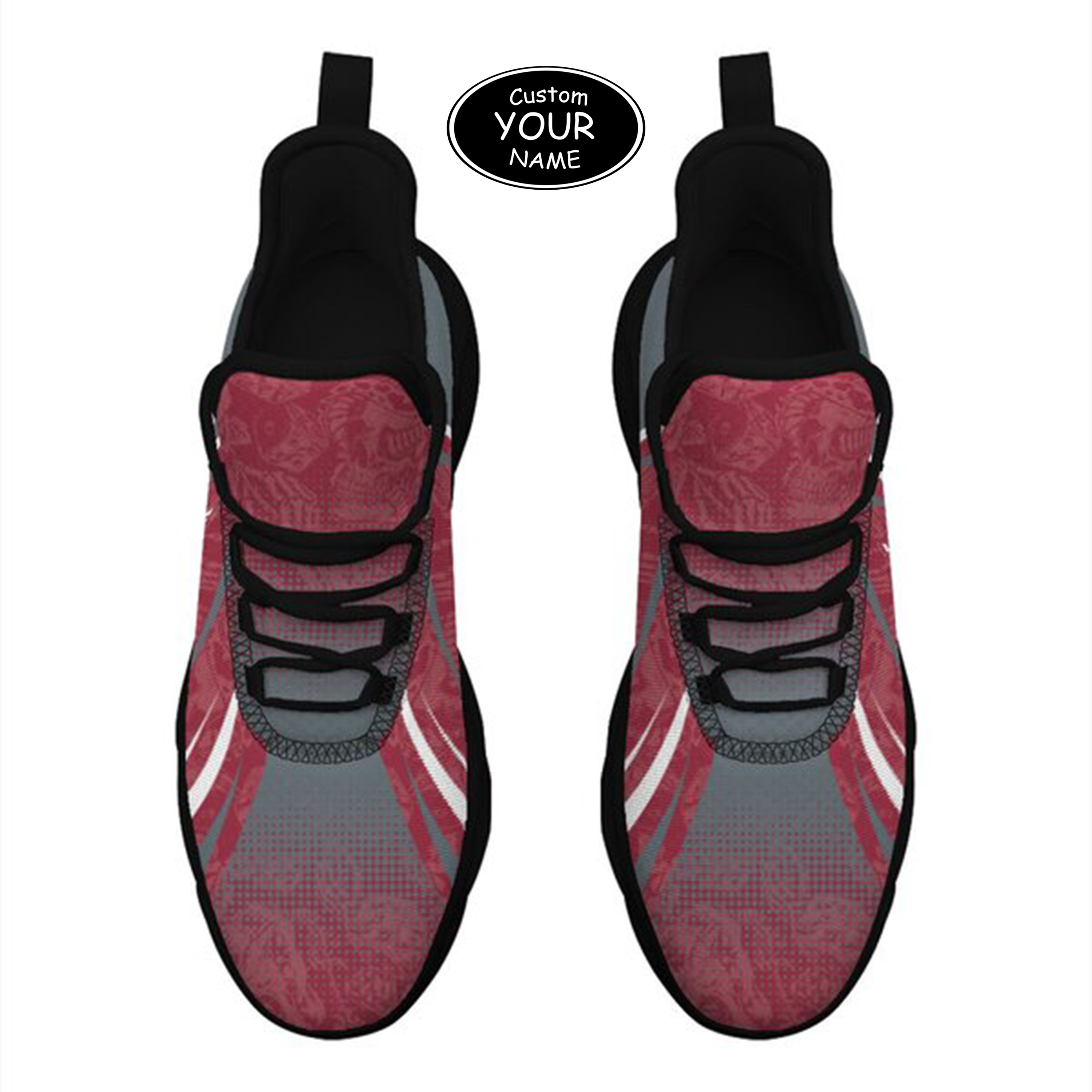 Max Sowl-25-yy-Pullman-10-6, Personalized Washington State Cougars Custom Max Sowl Shoes, Personalized Skull Sport Footwear, Custom Color-Blocked Running Shoes