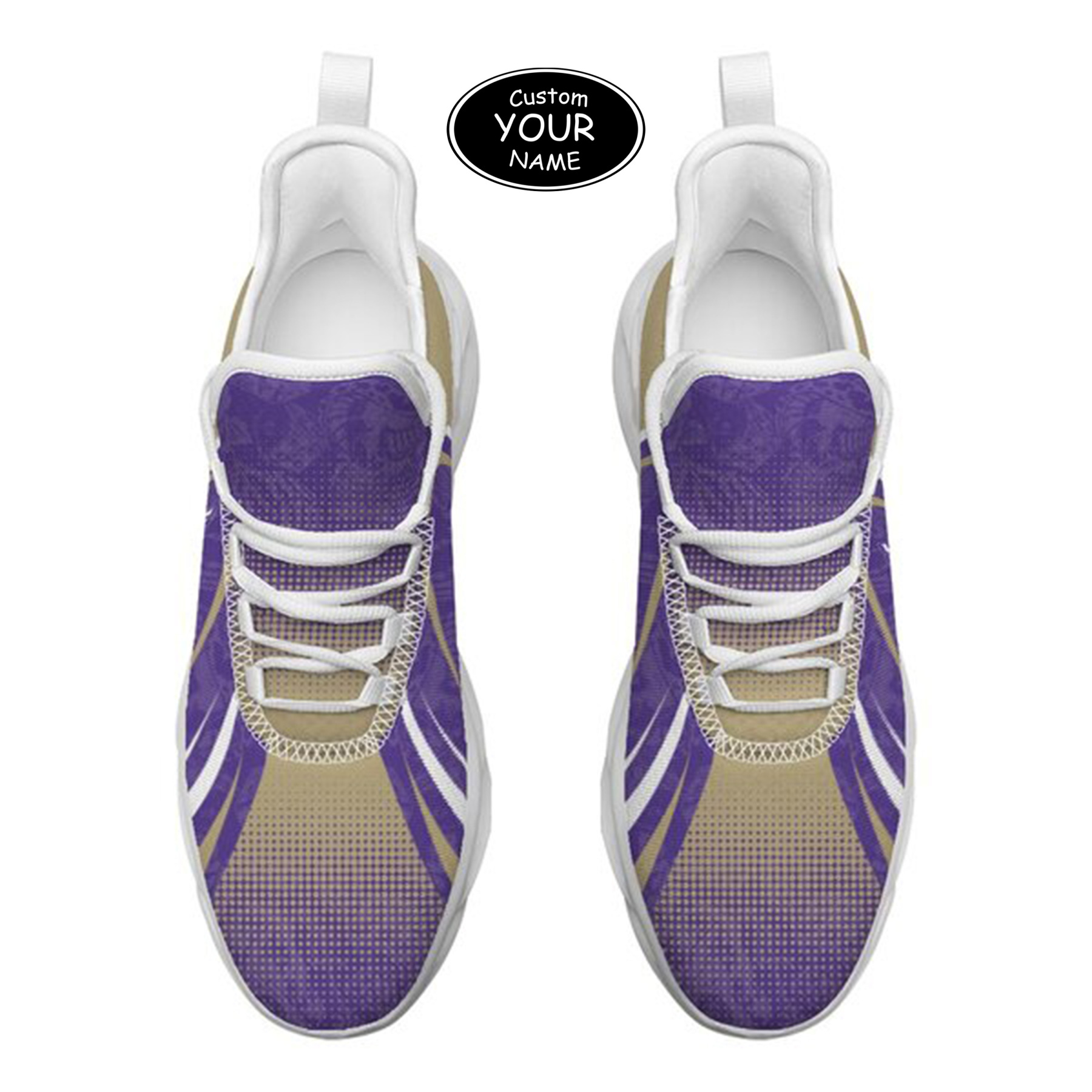 Max Sowl-25-yy-Seattle-13-6, Personalized Washington Huskies Custom Max Sowl Shoes, Personalized Skull Sport Footwear, Custom Color-Blocked Running Shoes