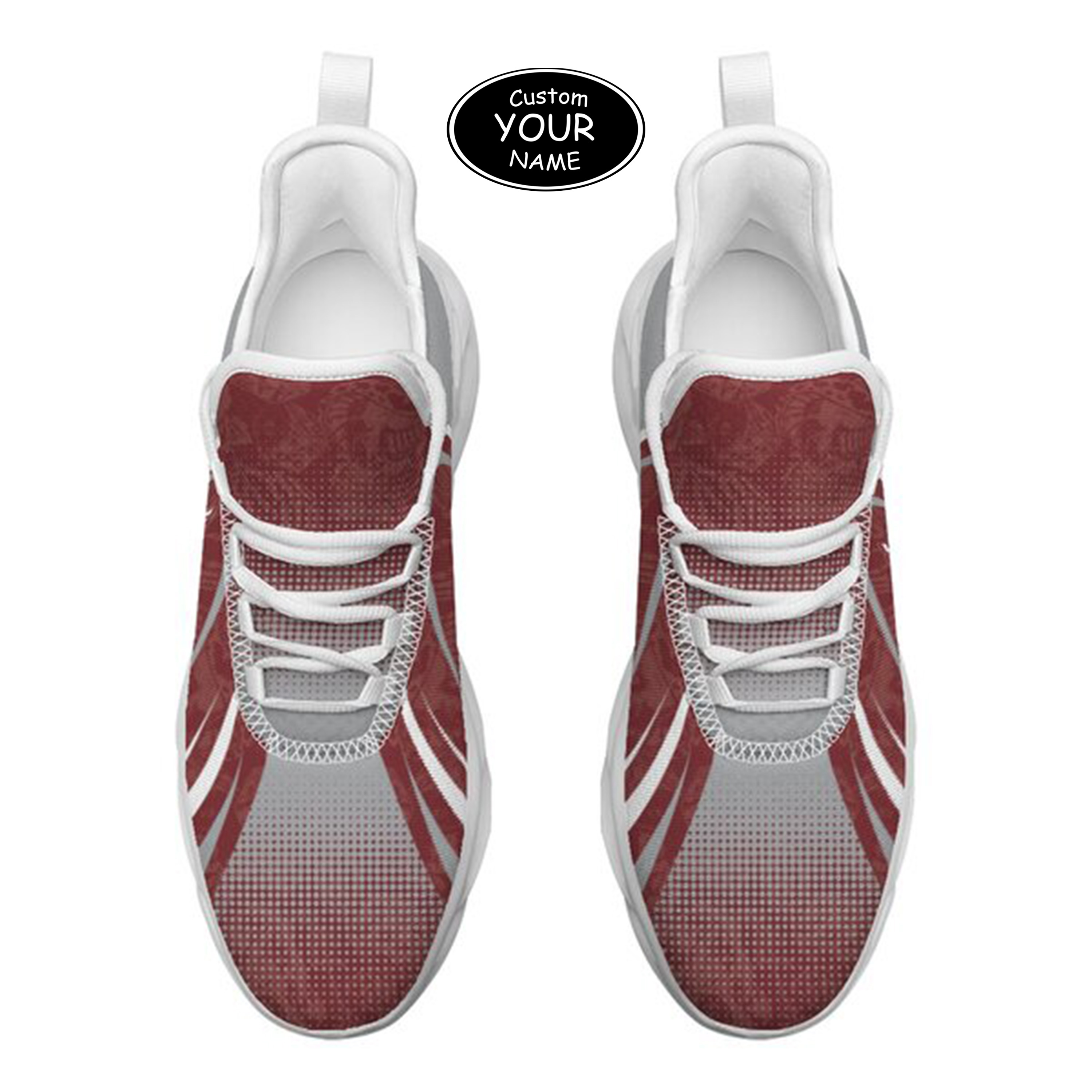 Max Sowl-25-yy-College Station-16-6, Personalized Texas A&M Aggies Custom Max Sowl Shoes, Personalized Skull Sport Footwear, Custom Color-Blocked Running Shoes