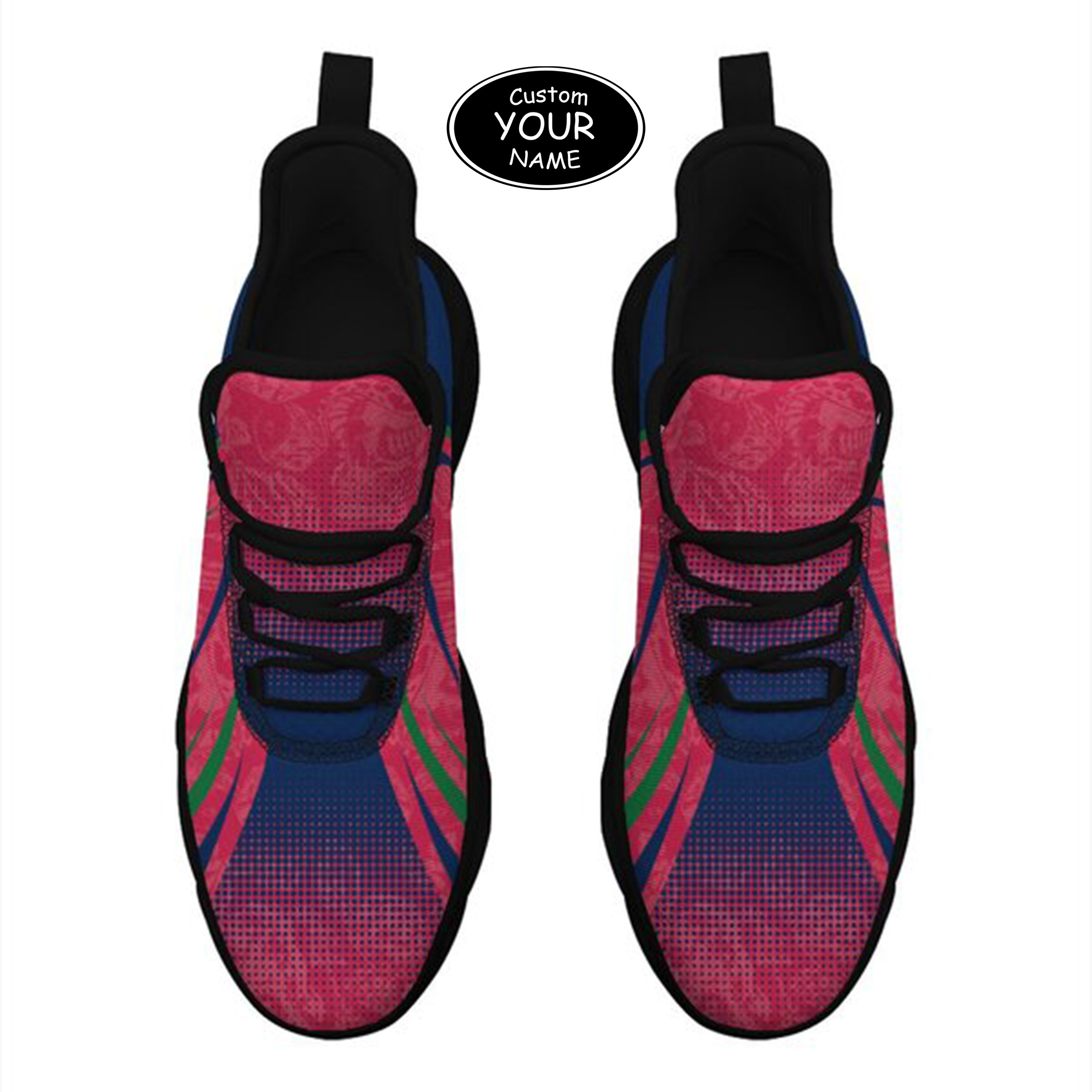 Max Sowl-25-yy-Fresno-18-6, Personalized Fresno State Bulldogs Custom Max Sowl Shoes, Personalized Skull Sport Footwear, Custom Color-Blocked Running Shoes