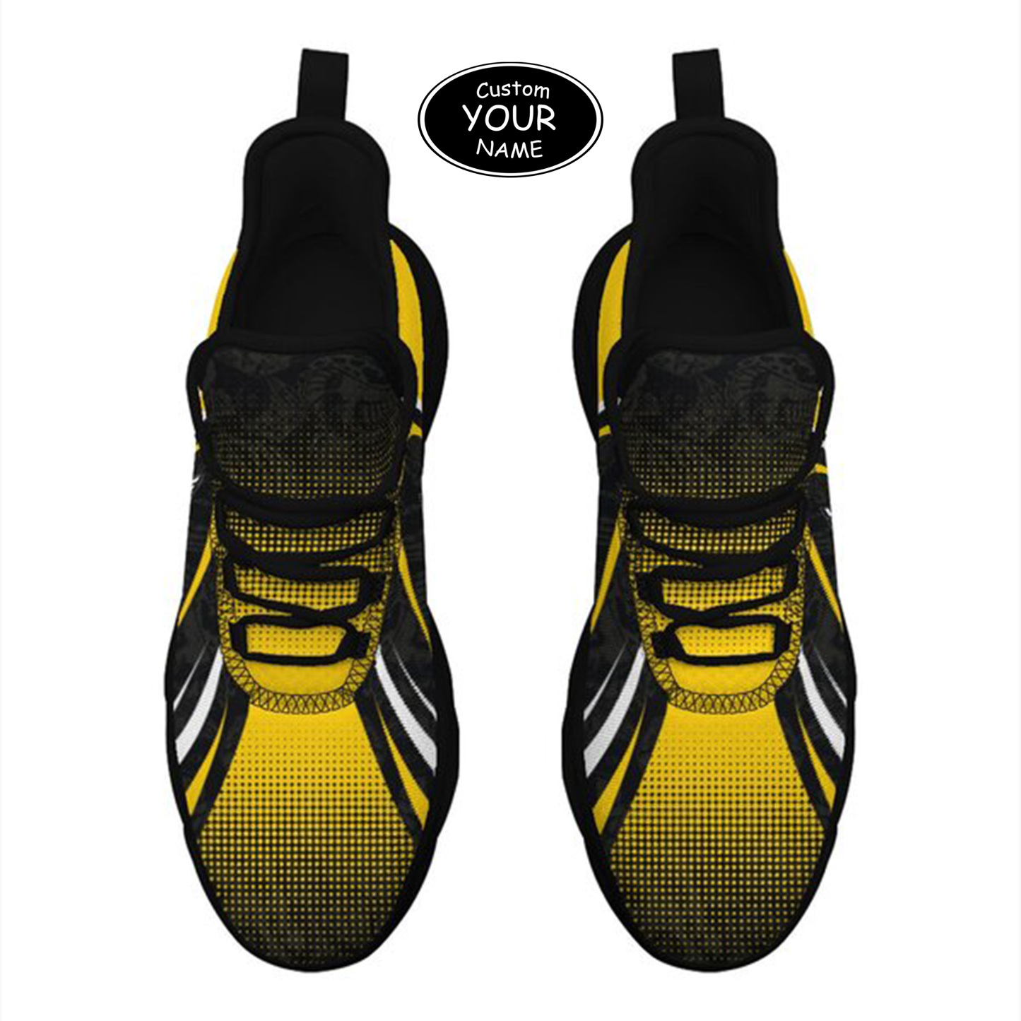 Max Sowl-25-yy-Iowa City-25-6, Personalized Iowa Hawkeyes Custom Max Sowl Shoes, Personalized Skull Sport Footwear, Custom Color-Blocked Running Shoes