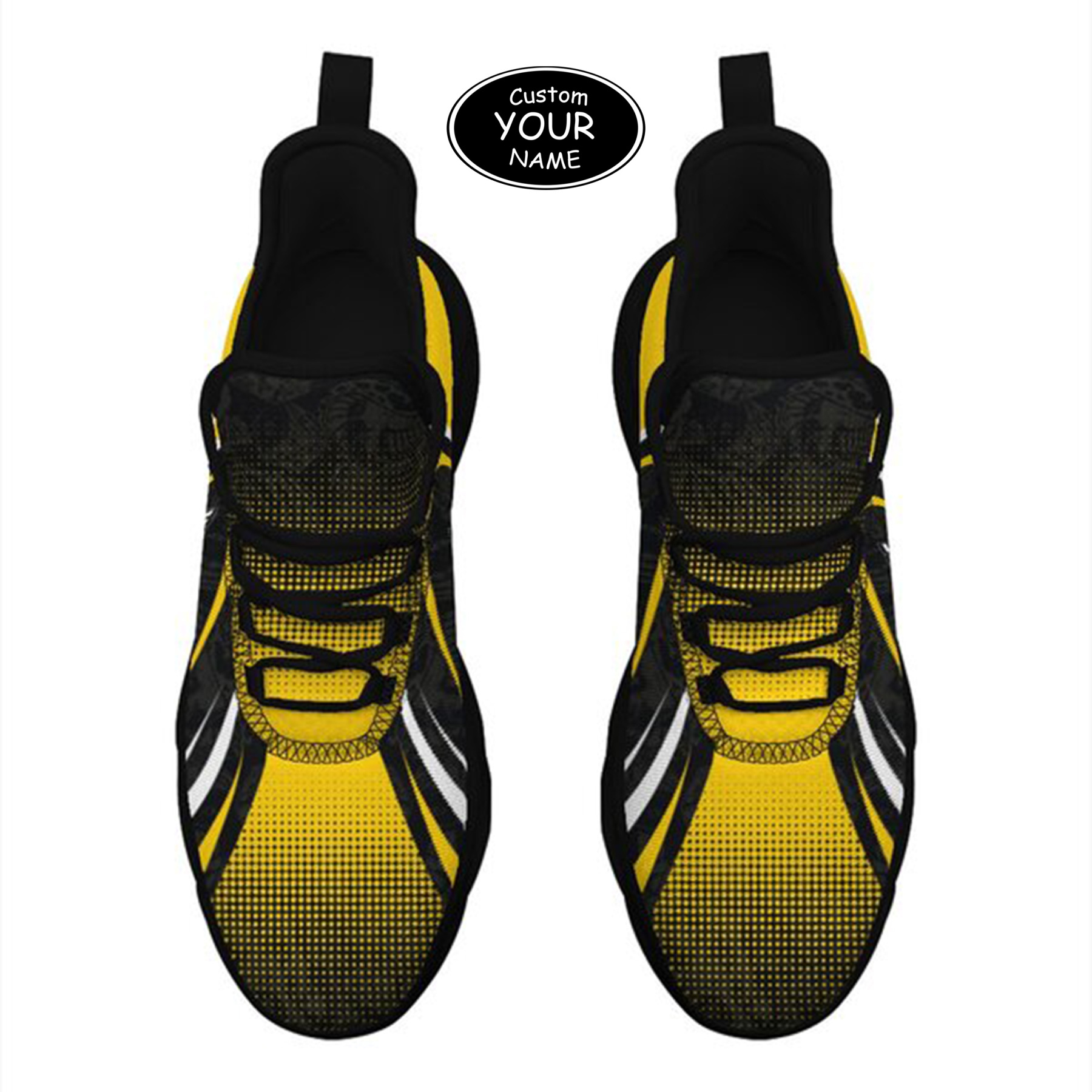 Max Sowl-25-yy-Iowa City-25-6, Personalized Iowa Hawkeyes Custom Max Sowl Shoes, Personalized Skull Sport Footwear, Custom Color-Blocked Running Shoes