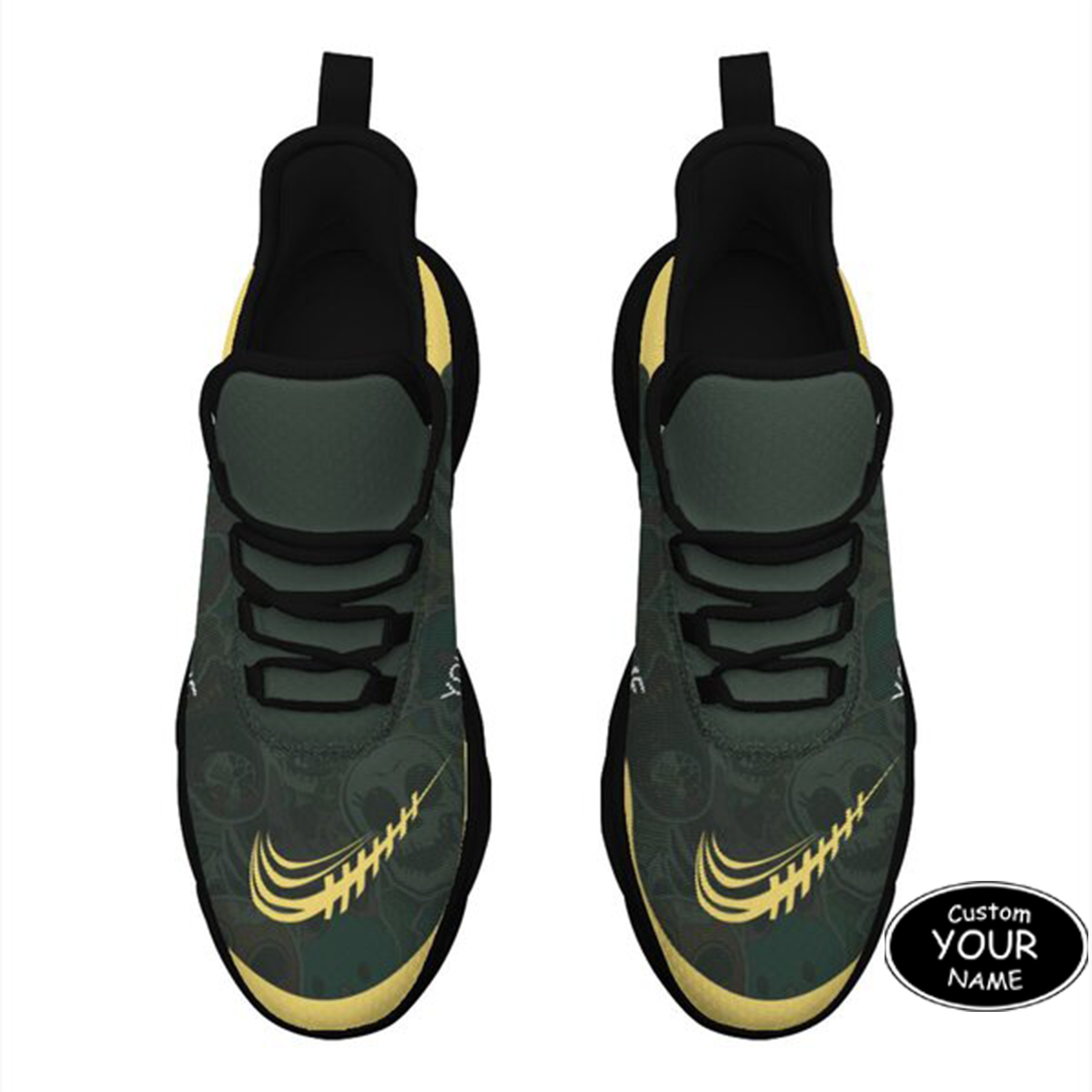 Personalized  Green Bay Sneakers, Custom Breathable Walking Shoes, Patriotic Running Shoes,Max Sowl-25-yy-Green Bay-13-1