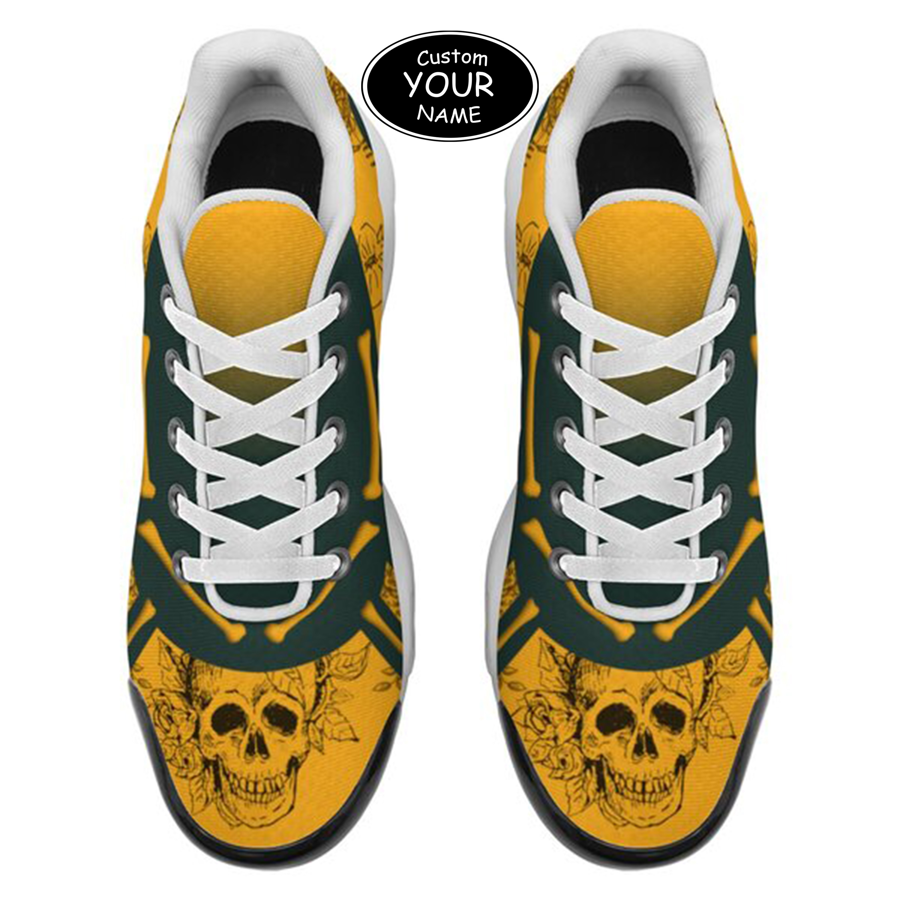 TN-25-cy-Green Bay-13-1，Personalized  Green Bay Sneakers, Custom Breathable Walking Shoes, Patriotic Running Shoes
