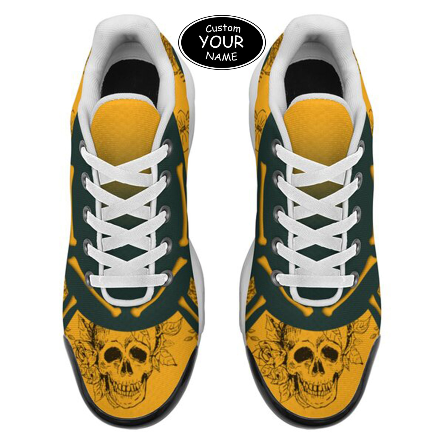 TN-25-cy-Green Bay-13-1，Personalized  Green Bay Sneakers, Custom Breathable Walking Shoes, Patriotic Running Shoes