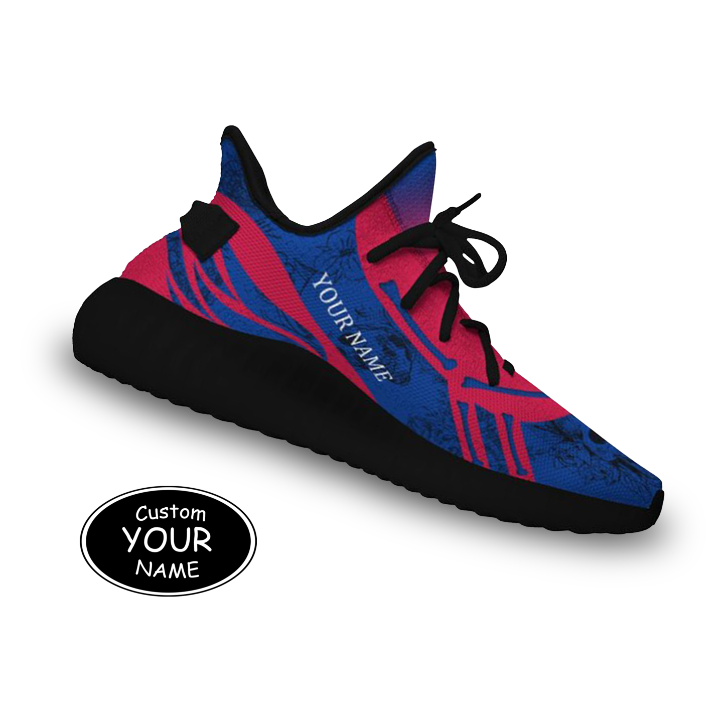 SH051-25-cy-Buffalo-4-1，Personalized  Buffalo Sneakers, Custom Breathable Walking Shoes, Patriotic Running Shoes
