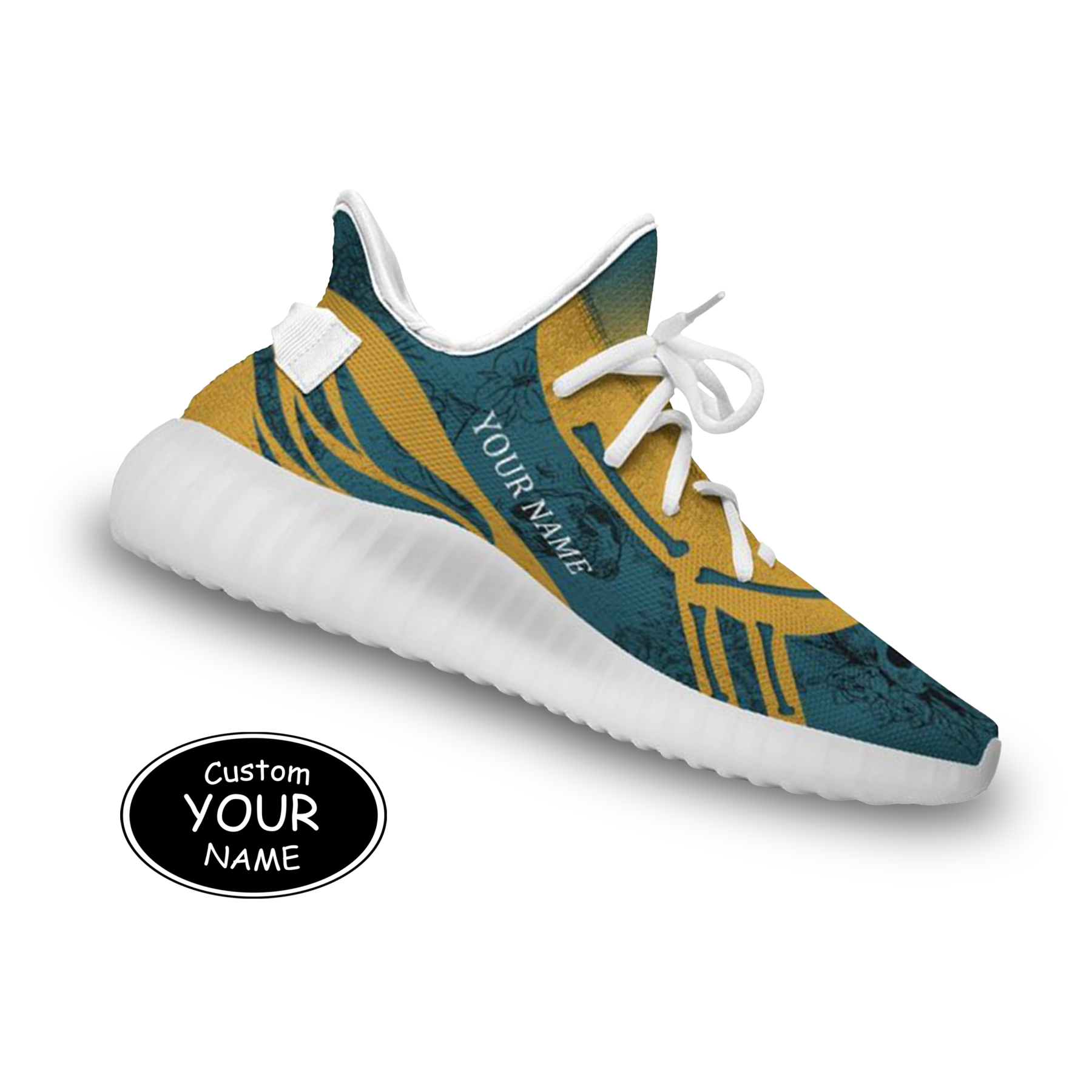 SH051-25-cy-Jacksonville-16-1,Personalized  Jacksonville Sneakers, Custom Breathable Walking Shoes, Patriotic Running Shoes