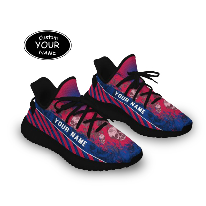 SH051-25-cy-Buffalo-4-2，Personalized  Buffalo Sneakers, Custom Breathable Walking Shoes, Patriotic Running Shoes