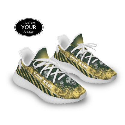 SH051-25-cy-Green Bay-13-2，Personalized  Green Bay Sneakers, Custom Breathable Walking Shoes, Patriotic Running Shoes