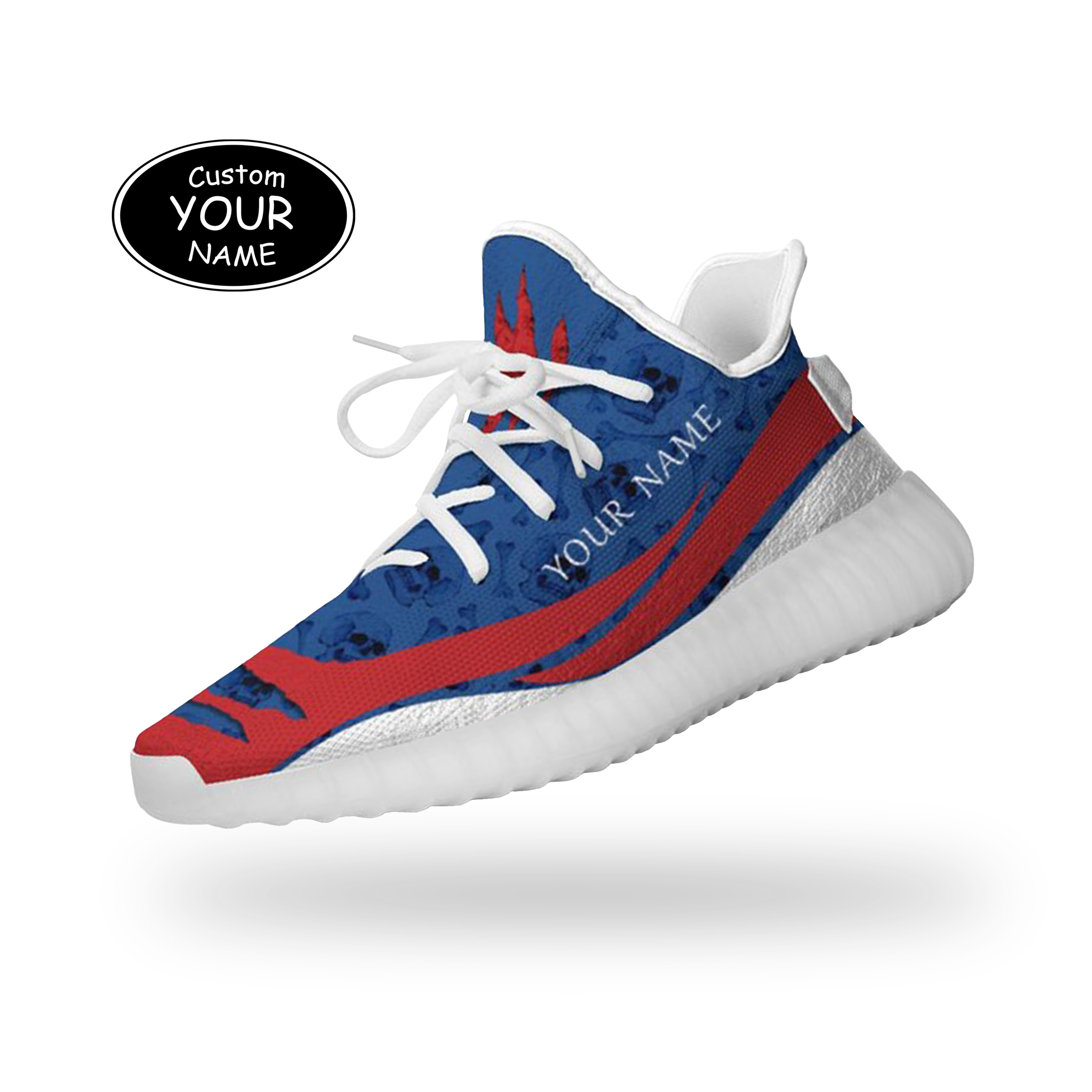 SH051-25-cy-Buffalo-4-3，Personalized  Buffalo Sneakers, Custom Breathable Walking Shoes, Patriotic Running Shoes