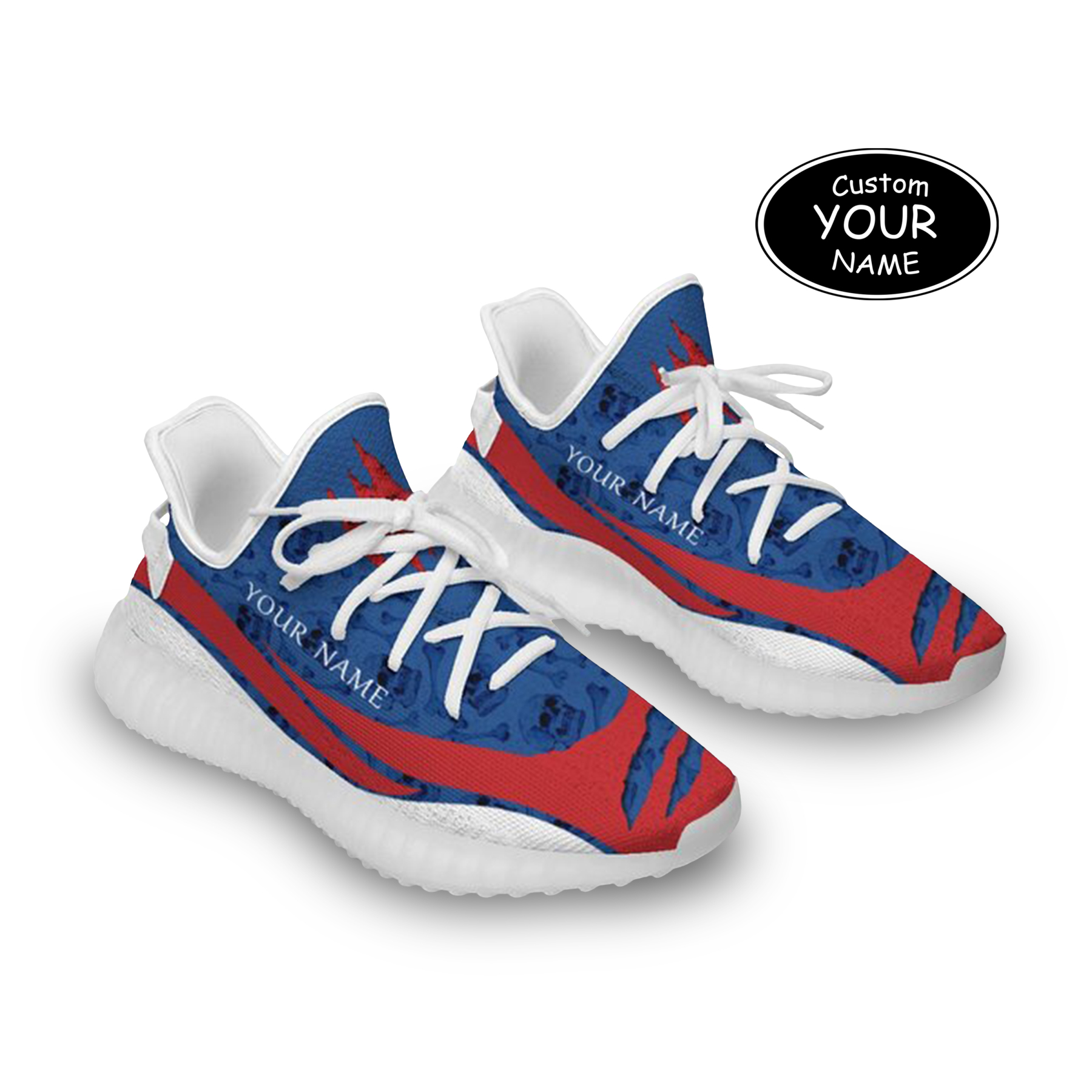 SH051-25-cy-Buffalo-4-3，Personalized  Buffalo Sneakers, Custom Breathable Walking Shoes, Patriotic Running Shoes