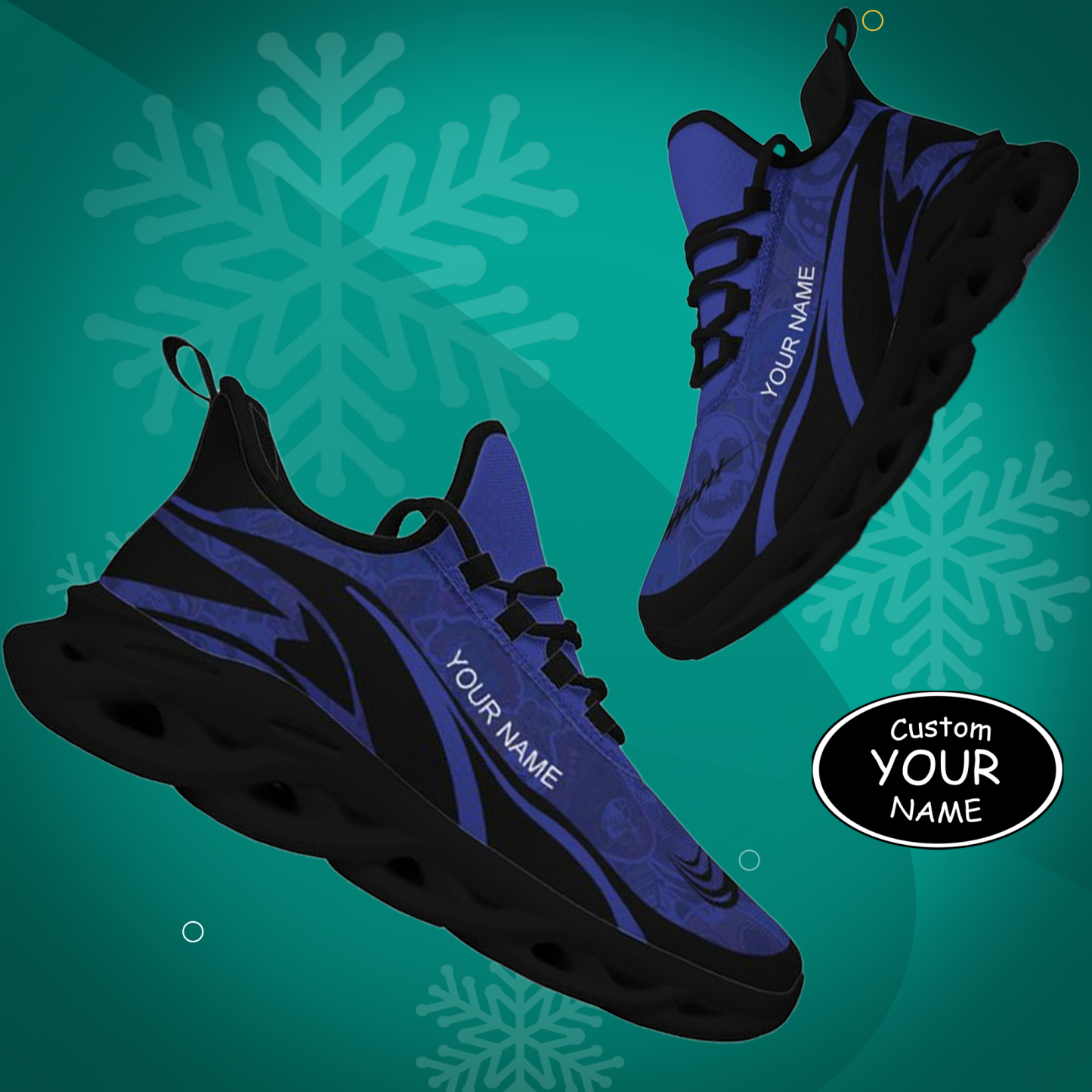 Personalized Baltimore Sneakers, Custom Breathable Walking Shoes, Patr