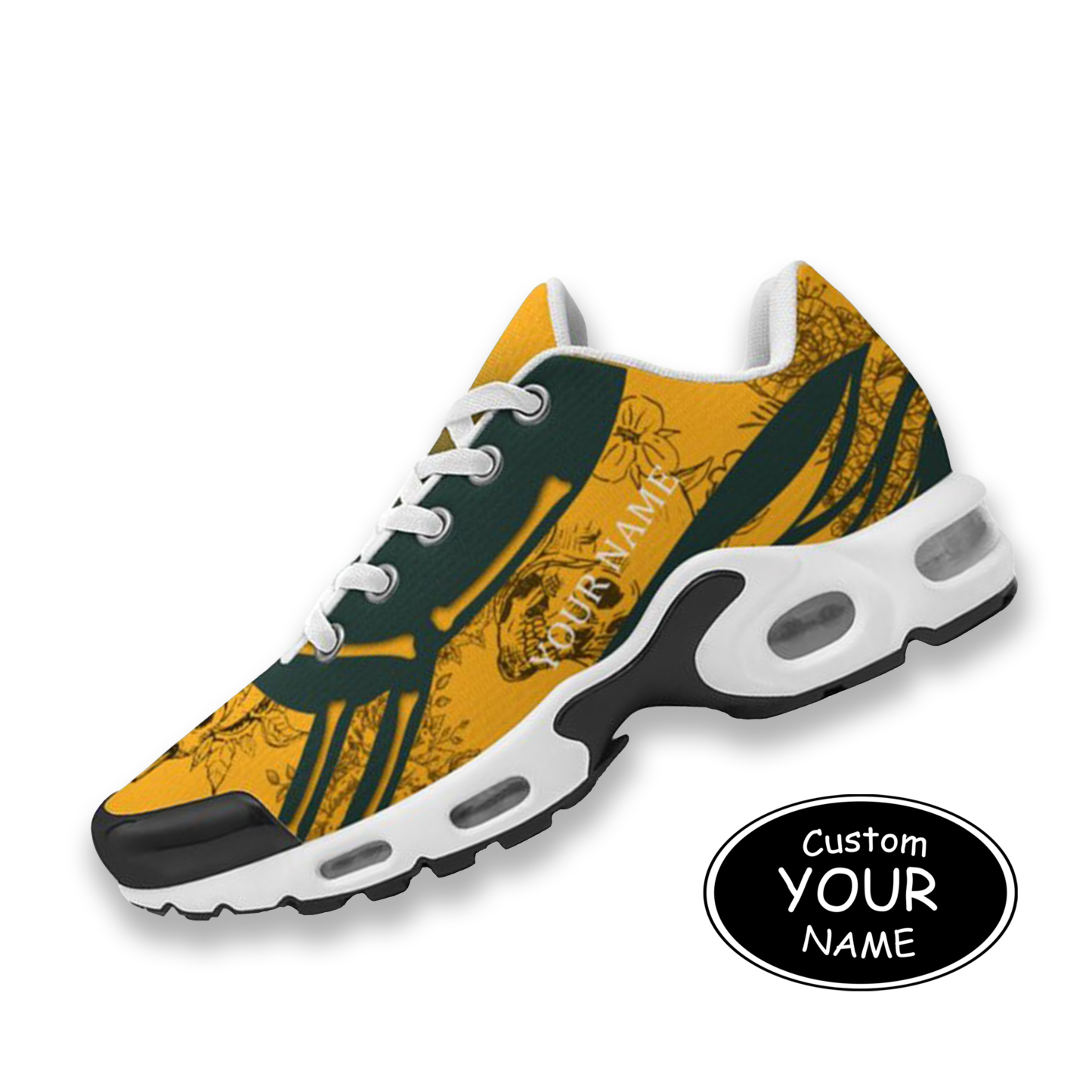 TN-25-cy-Green Bay-13-1，Personalized  Green Bay Sneakers, Custom Breathable Walking Shoes, Patriotic Running Shoes