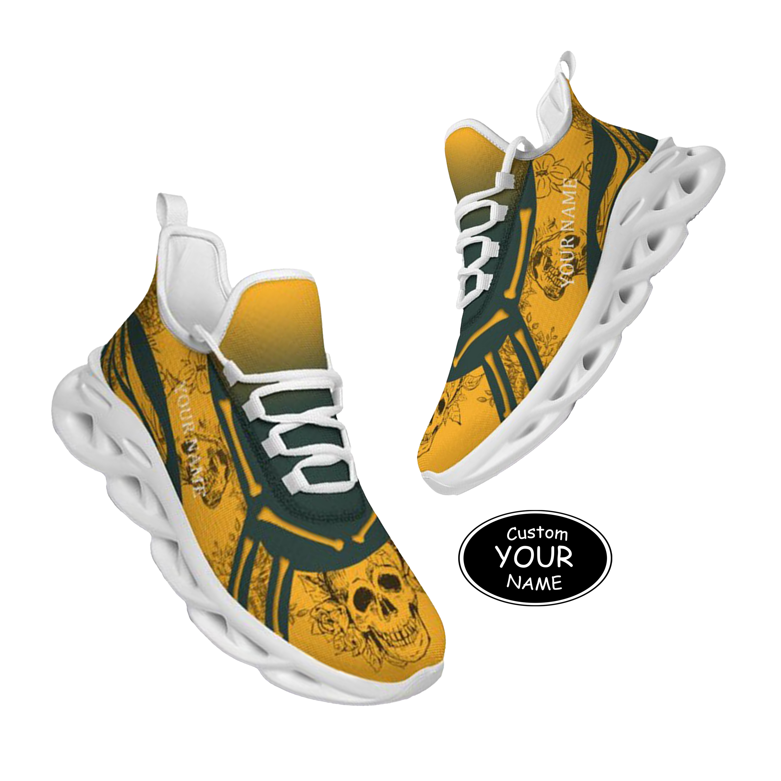 Personalized  Green Bay Sneakers, Custom Breathable Walking Shoes, Patriotic Running Shoes,Max Sowl-25-cy-Green Bay-13-1