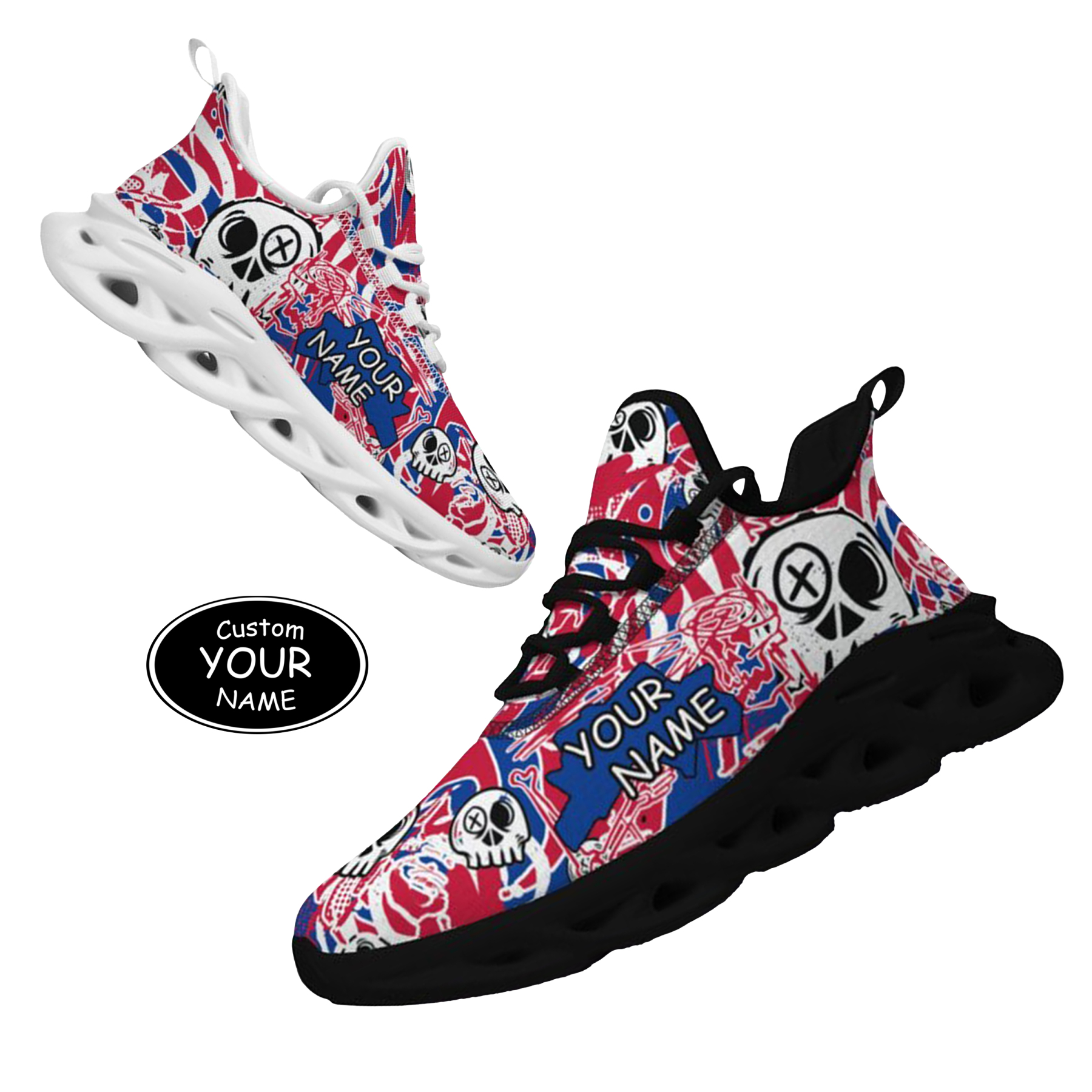 Max Sowl-25-cy-Buffalo-4-7,Personalized Buffalo Sneakers, Custom Breathable Walking Shoes, Patriotic Running Shoes