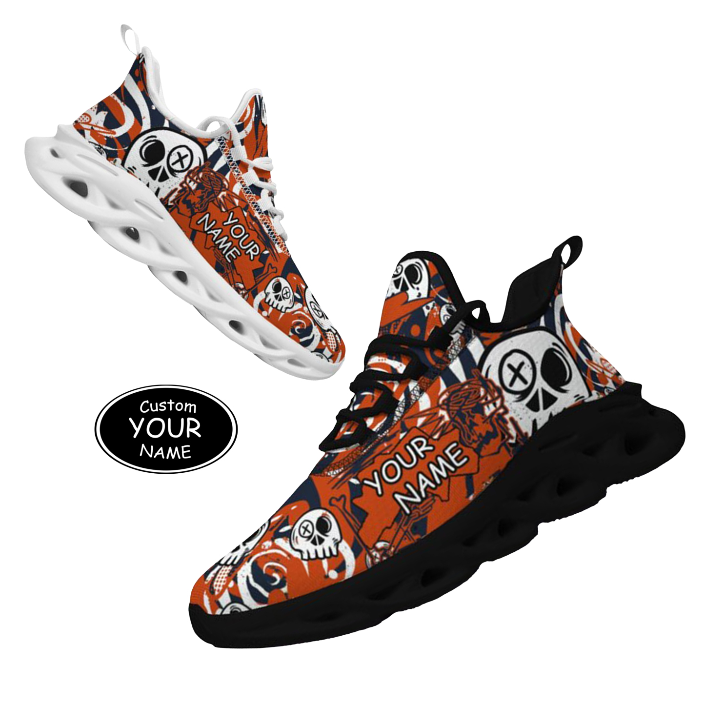 Max Sowl-25-cy-Chicago-7-7, Personalized Chicago Sneakers, Custom Breathable Walking Shoes, Patriotic Running Shoes