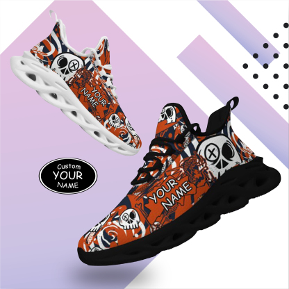 Chicago, Personalized Sneakers, Custom Breathable Walking Shoes, Patriotic Running Shoes