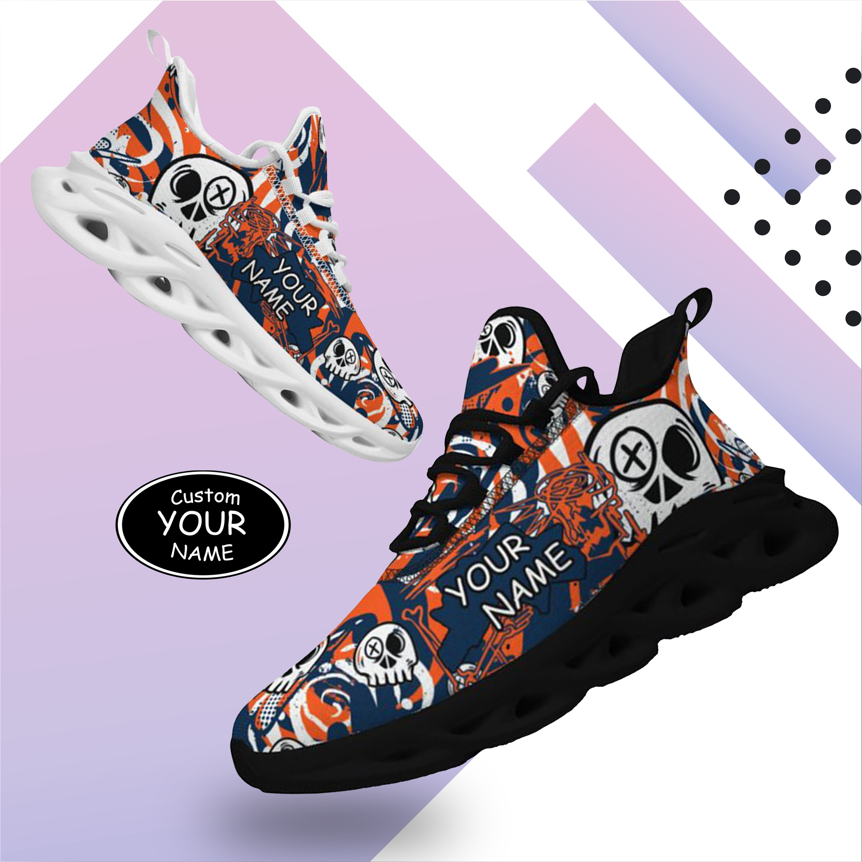 Max Sowl-25-cy-Denver-10-7, Personalized Denver Sneakers, Custom Breathable Walking Shoes, Patriotic Running Shoes