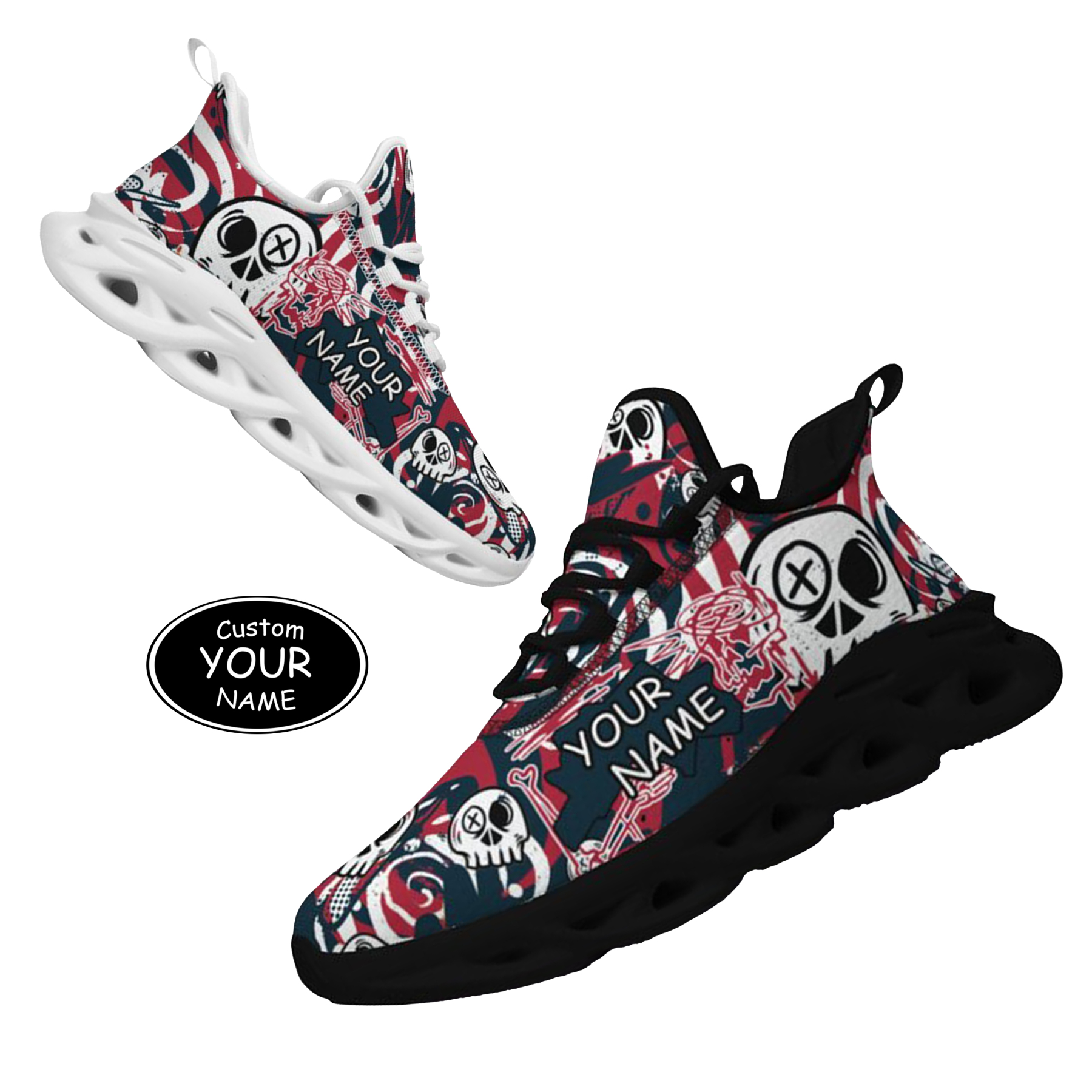 Max Sowl-25-cy-Houston-12-7, Personalized Houston Sneakers, Custom Breathable Walking Shoes, Patriotic Running Shoes