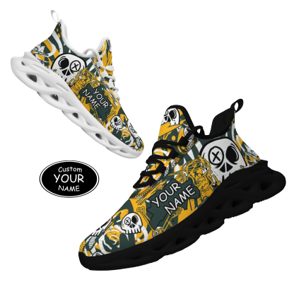Max Sowl-25-cy-Green Bay-13-7, Personalized Green Bay Sneakers, Custom Breathable Walking Shoes, Patriotic Running Shoes