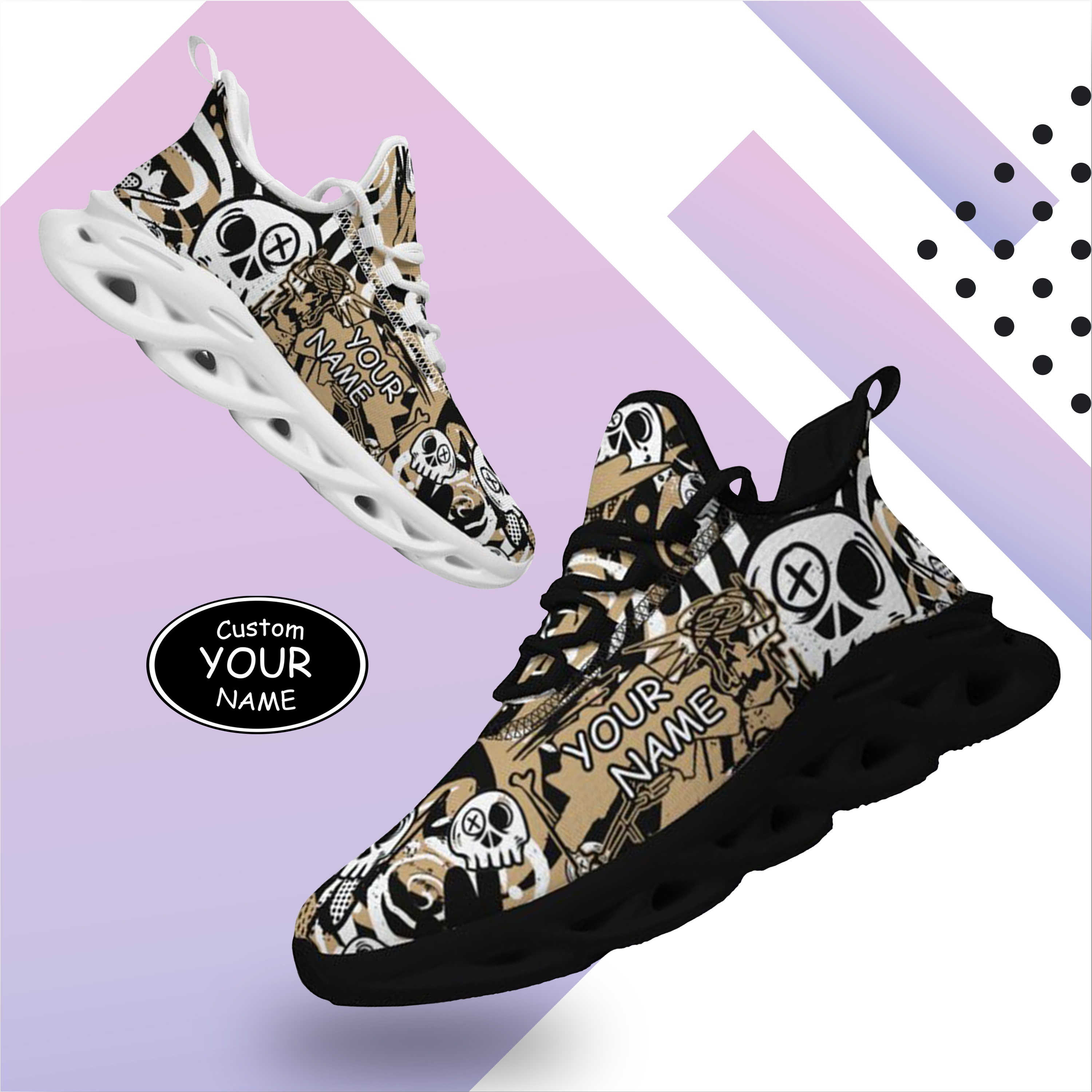 New Orleans, Personalized Sneakers, Custom Breathable Walking Shoes, Patriotic Running Shoes