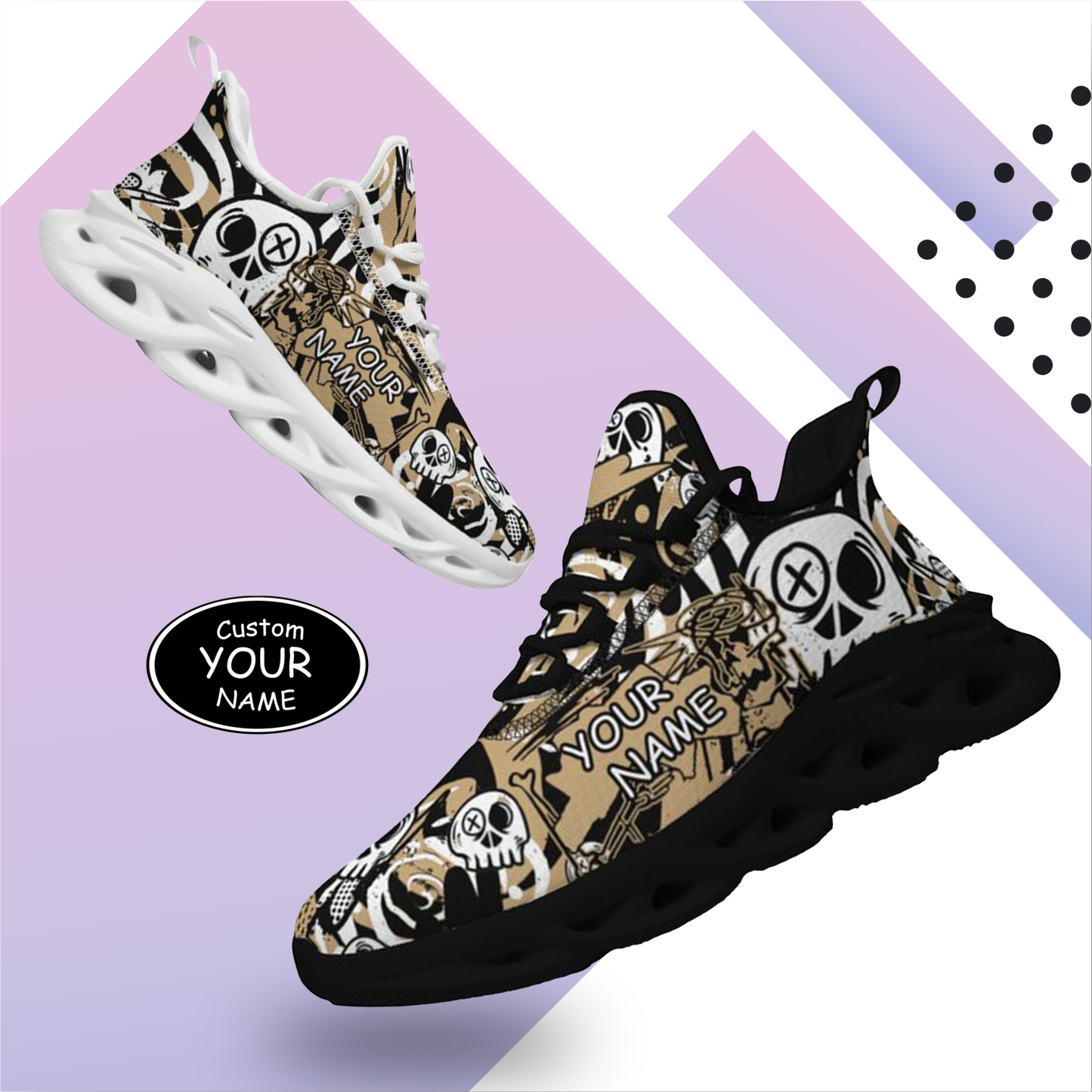 New Orleans, Personalized Sneakers, Custom Breathable Walking Shoes, Patriotic Running Shoes