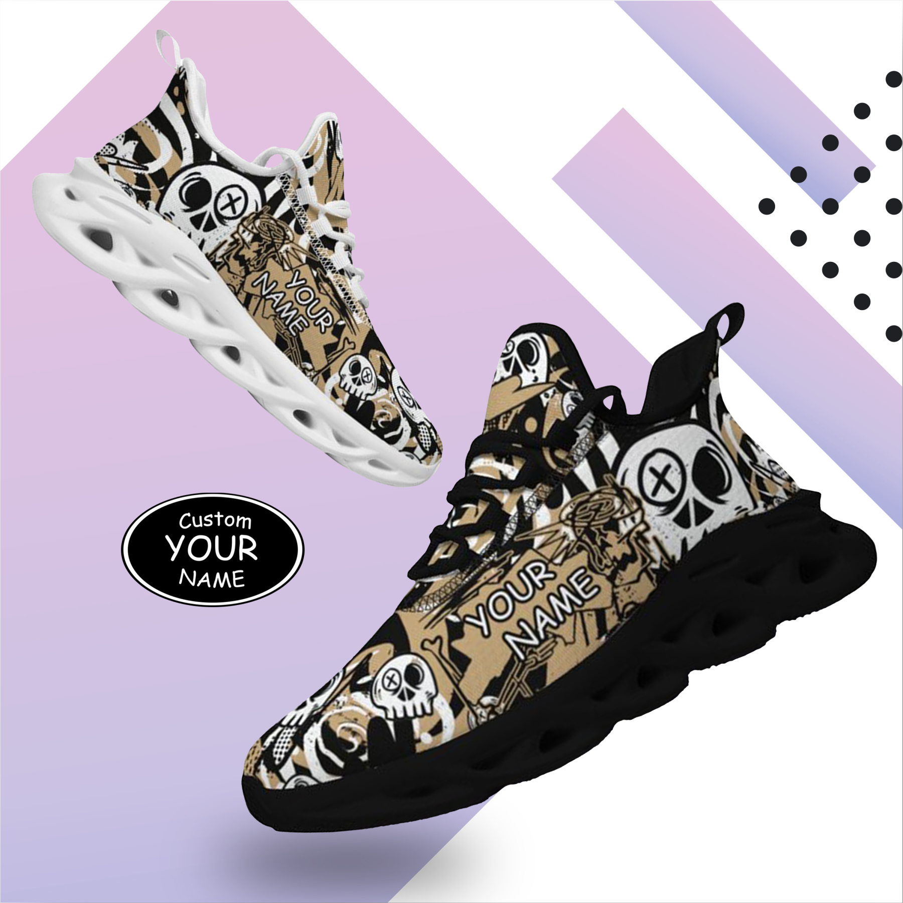 New Orleans, Personalized Sneakers, Custom Breathable Walking Shoes, Patriotic Running Shoes