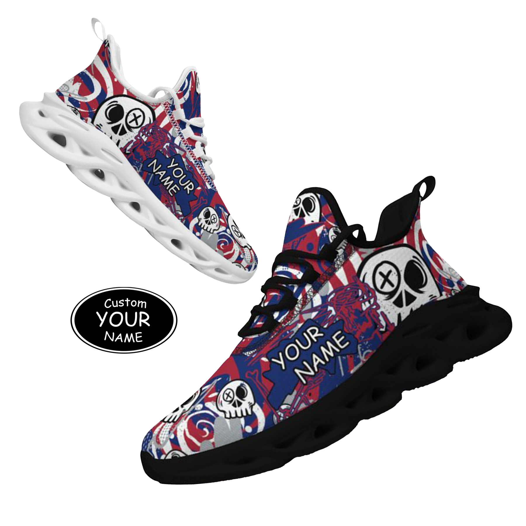 Max Sowl-25-cy-New York-21-7, Personalized New York Sneakers, Custom Breathable Walking Shoes, Patriotic Running Shoes