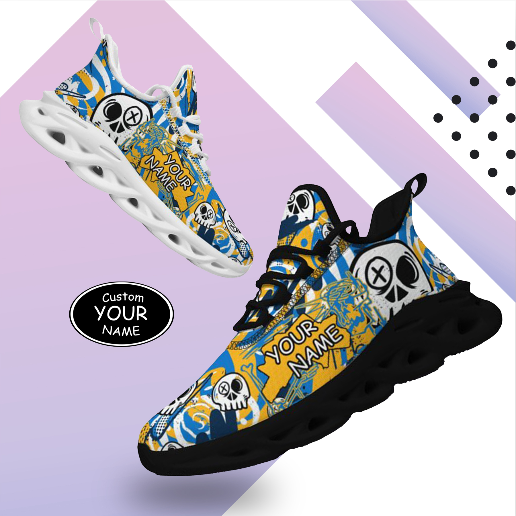 Los Angeles, Personalized Sneakers, Custom Breathable Walking Shoes, Patriotic Running Shoes