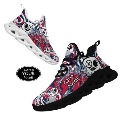 Max Sowl-25-cy-New England-26-7, Personalized New England Sneakers, Custom Breathable Walking Shoes, Patriotic Running Shoes