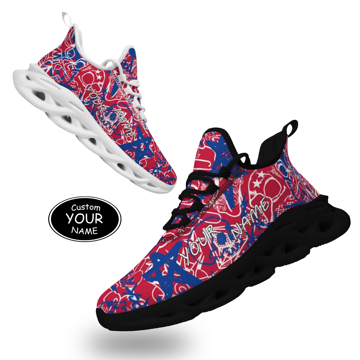 Max Sowl-25-yy-Buffalo-4-8, Personalized Buffalo Sneakers, Custom Breathable Walking Shoes, Patriotic Running Shoes