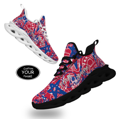 Max Sowl-25-yy-Buffalo-4-8, Personalized Buffalo Sneakers, Custom Breathable Walking Shoes, Patriotic Running Shoes