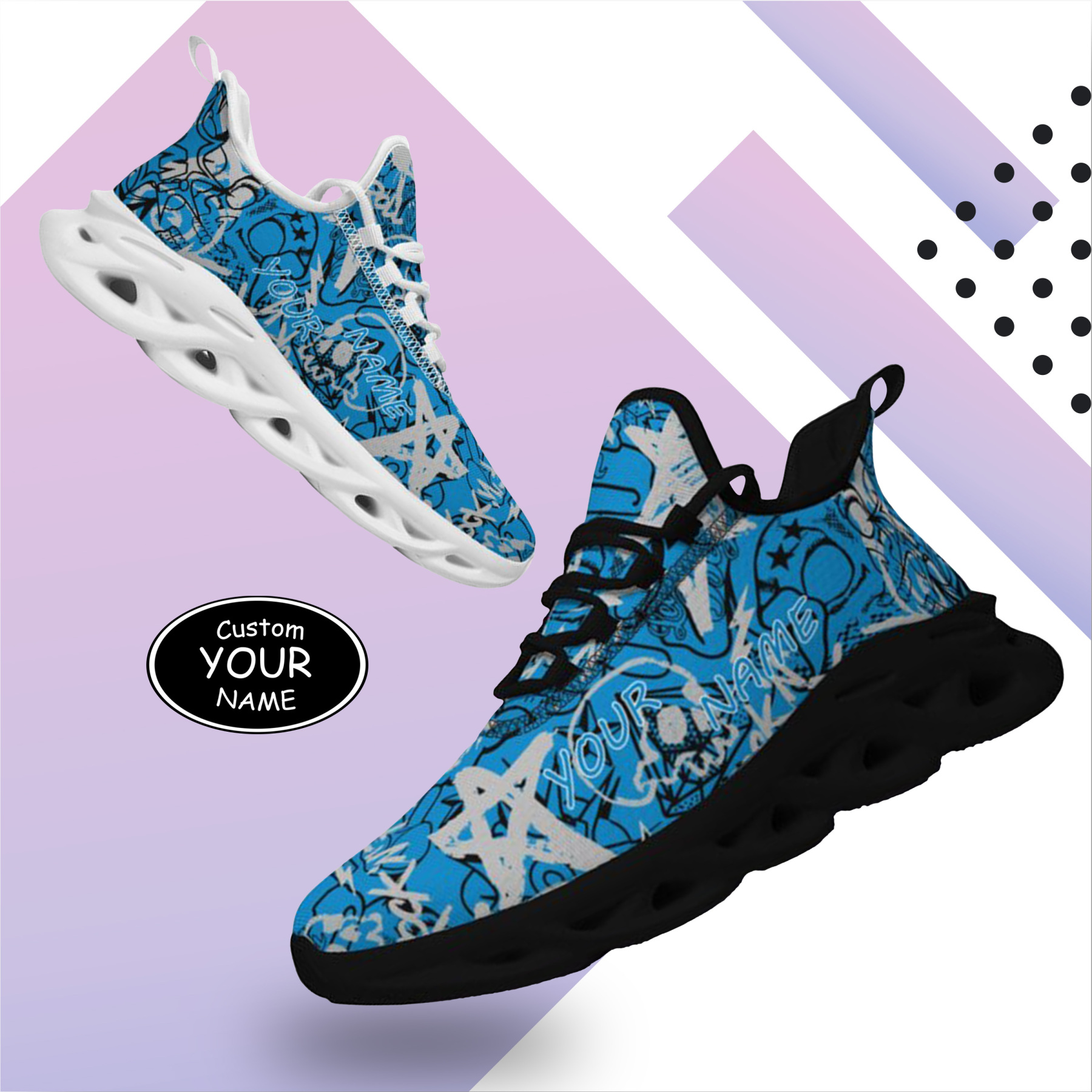 Carolina, Personalized Sneakers, Custom Breathable Walking Shoes, Patriotic Running Shoes