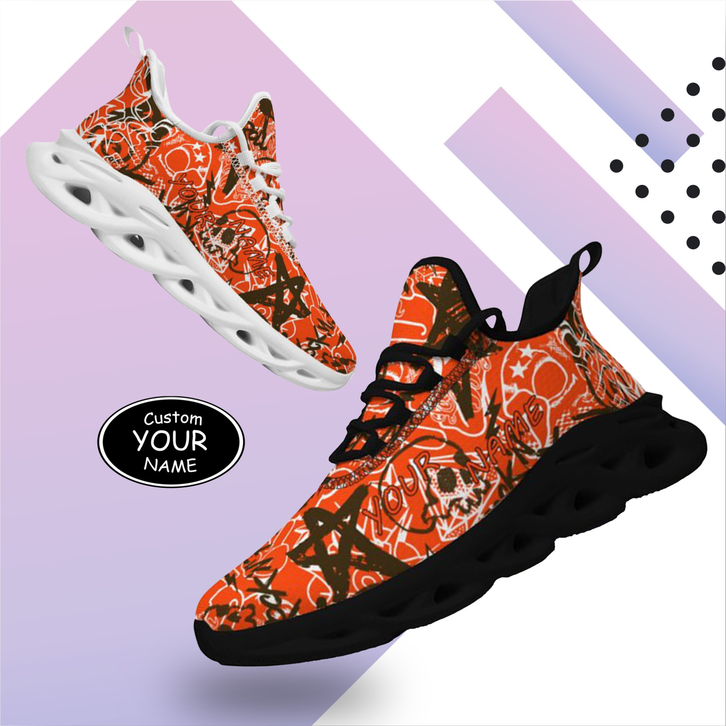 Cleveland, Personalized Sneakers, Custom Breathable Walking Shoes, Patriotic Running Shoes