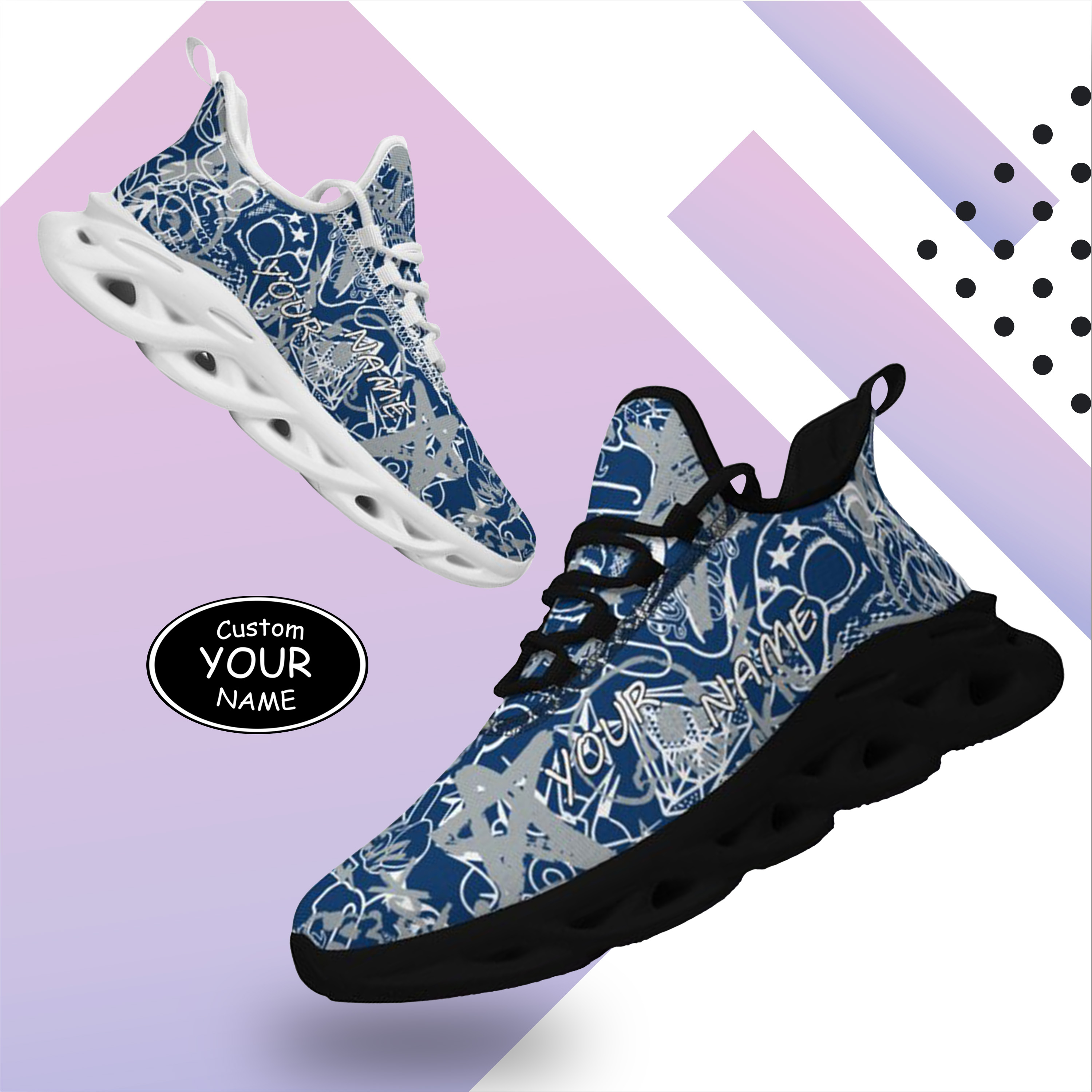 Indianapolis, Personalized Sneakers, Custom Breathable Walking Shoes, Patriotic Running Shoes