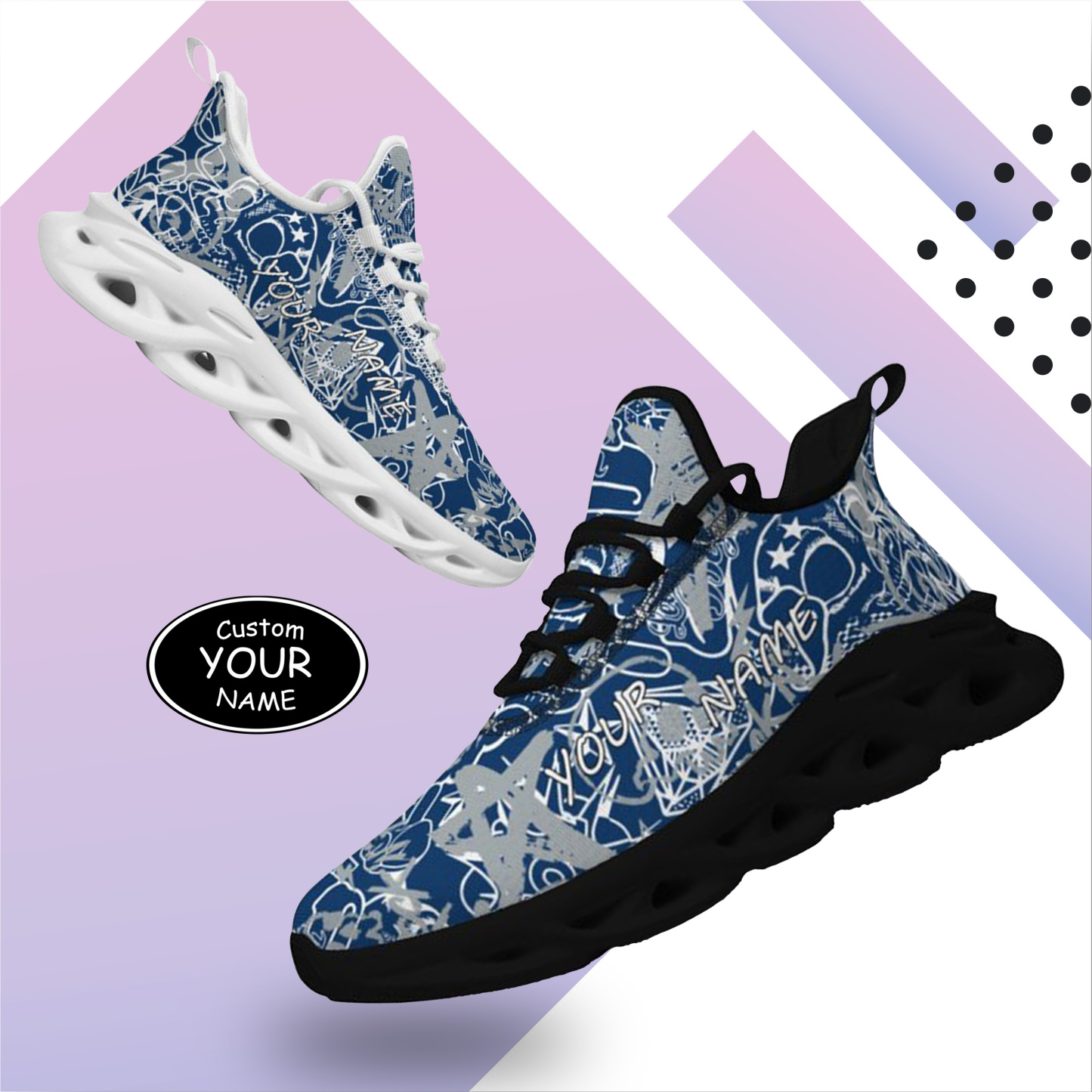 Indianapolis, Personalized Sneakers, Custom Breathable Walking Shoes, Patriotic Running Shoes