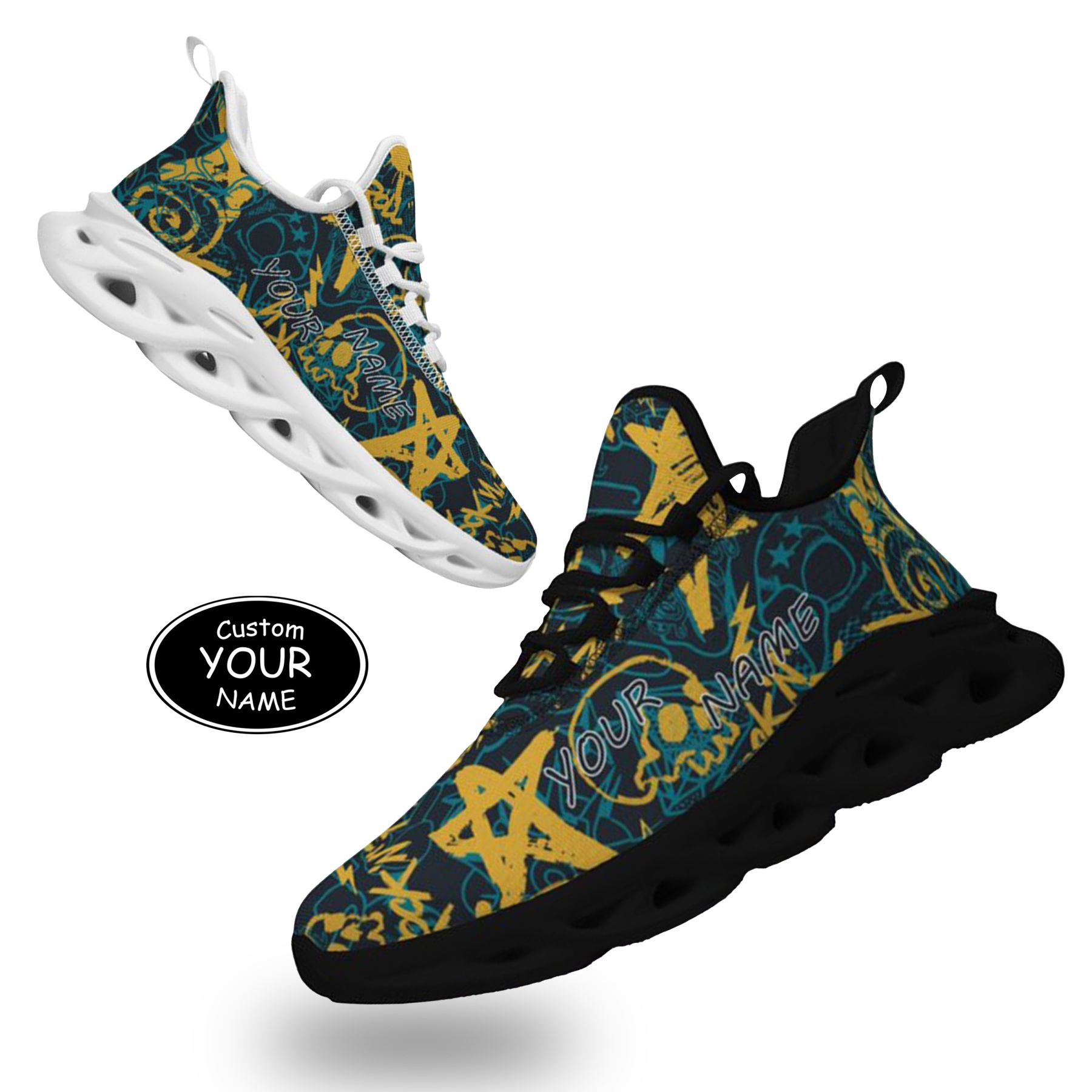 Max Sowl-25-yy-Jacksonville-16-8, Personalized Jacksonville Sneakers, Custom Breathable Walking Shoes, Patriotic Running Shoes