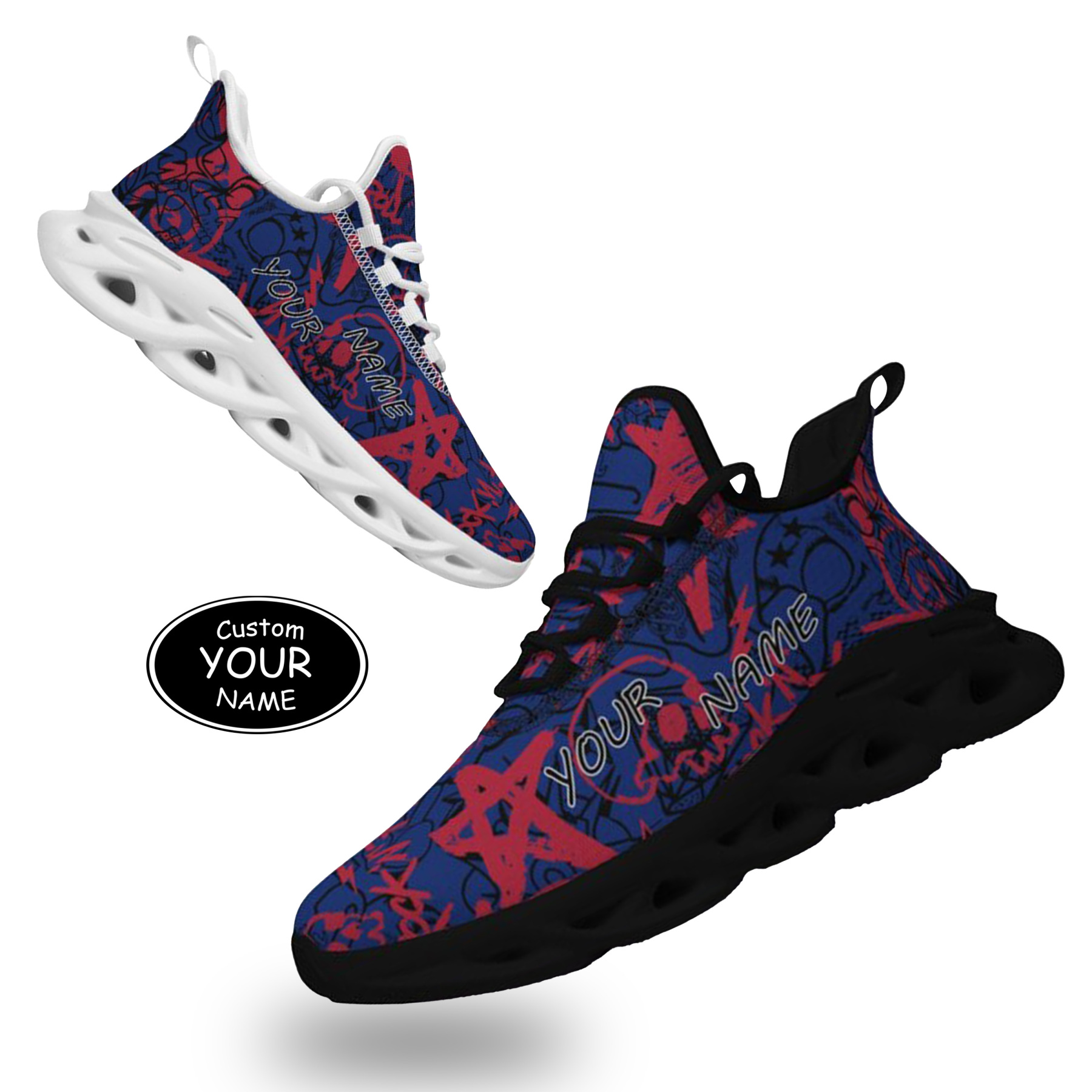 Max Sowl-25-yy-New York-21-8, Personalized New York Sneakers, Custom Breathable Walking Shoes, Patriotic Running Shoes