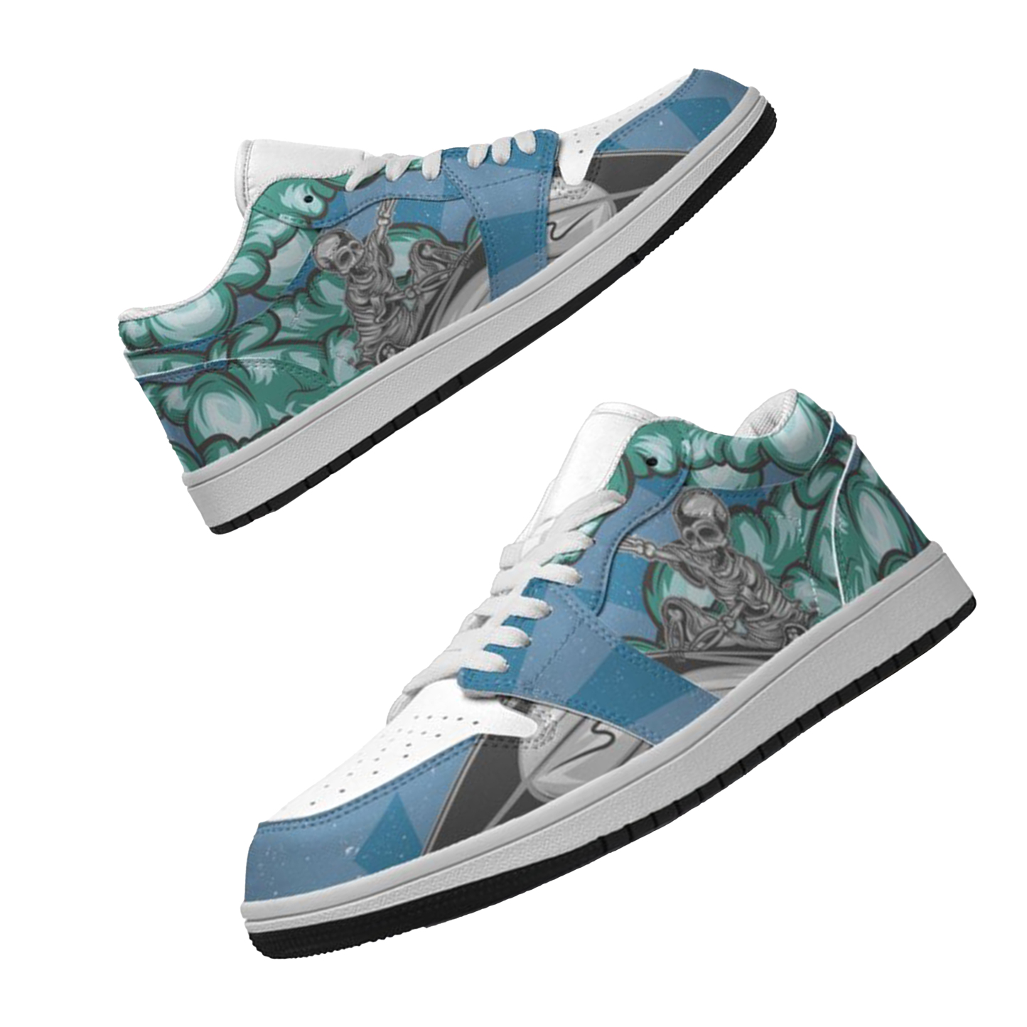 Jordan 1 Low-25-cy-skull-8, Jordan 1 Retro Low Sneakers, Personalized Gothic Shoes, Skull Design, Unisex Non Slip Walking Sneakers, Lightweight Breathable Running Shoes, Casual Sports Shoes, Unique Holidays Gifts